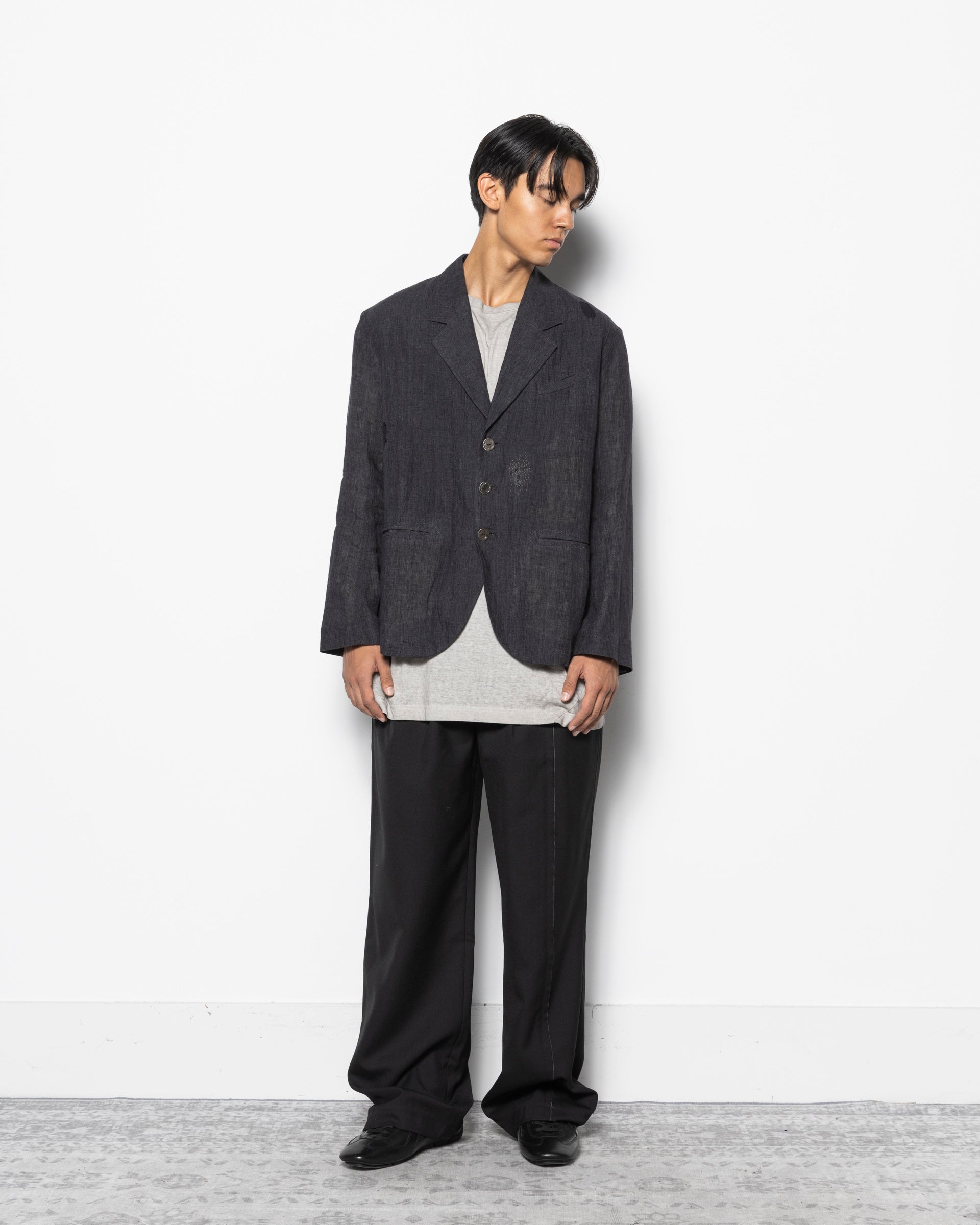 Frayed Pants in Black