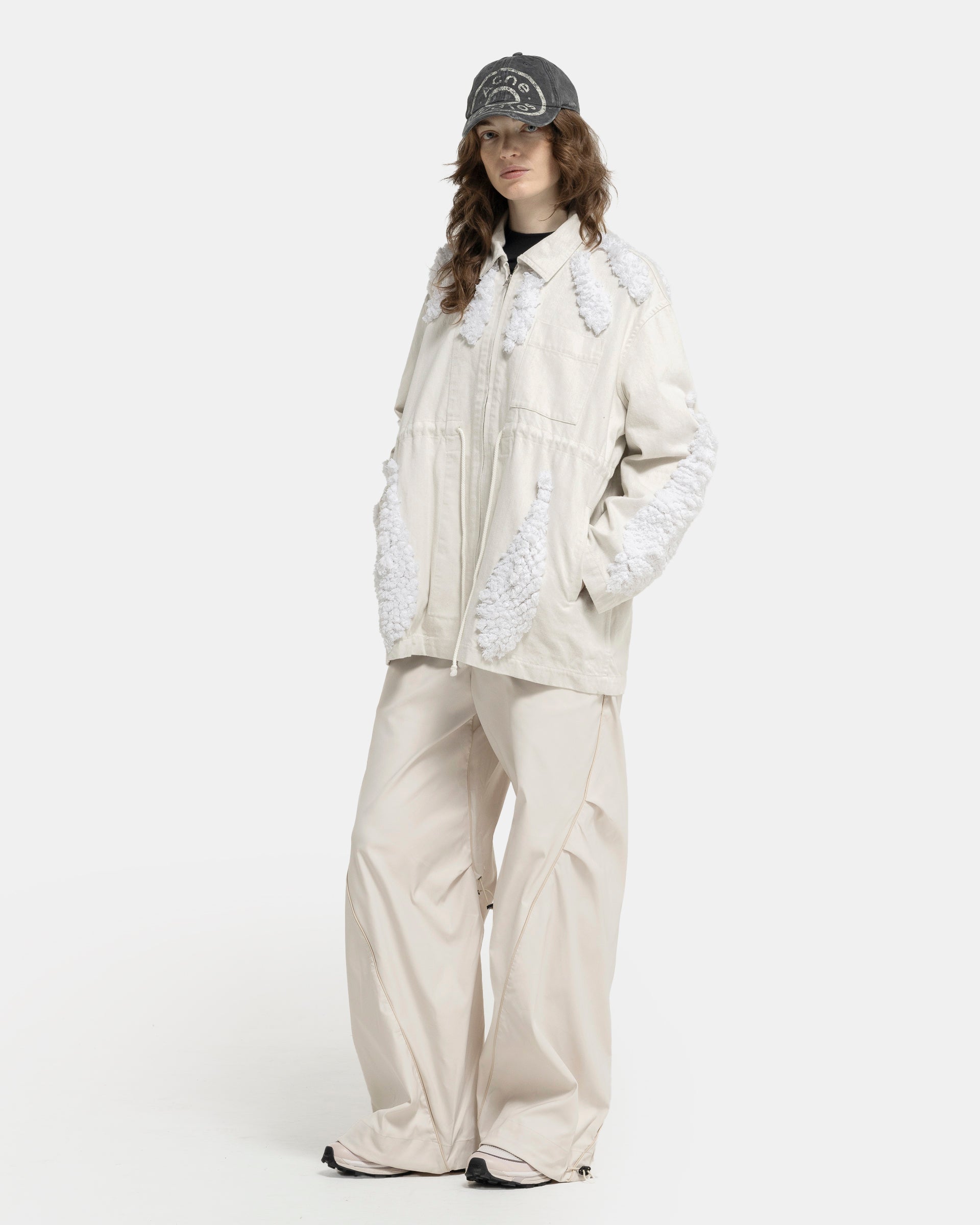 Gathered Jacket in White