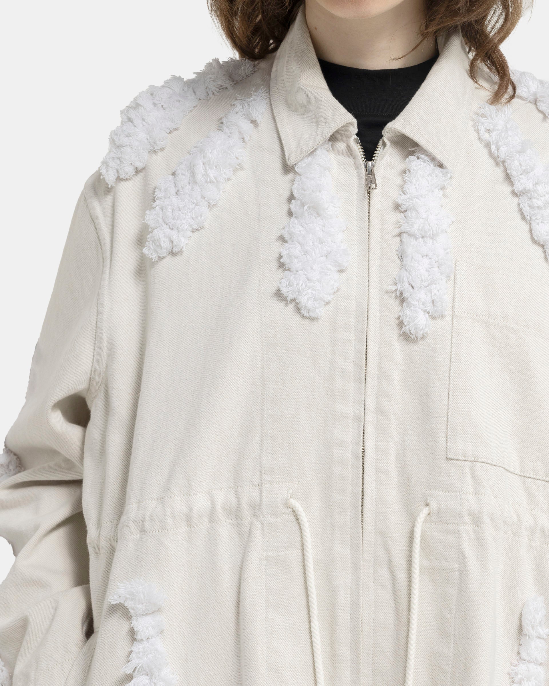 Gathered Jacket in White