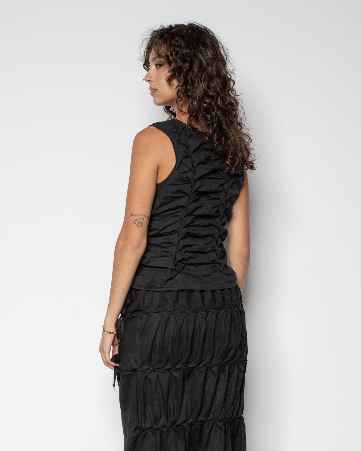 Twin Braid Tank in Black