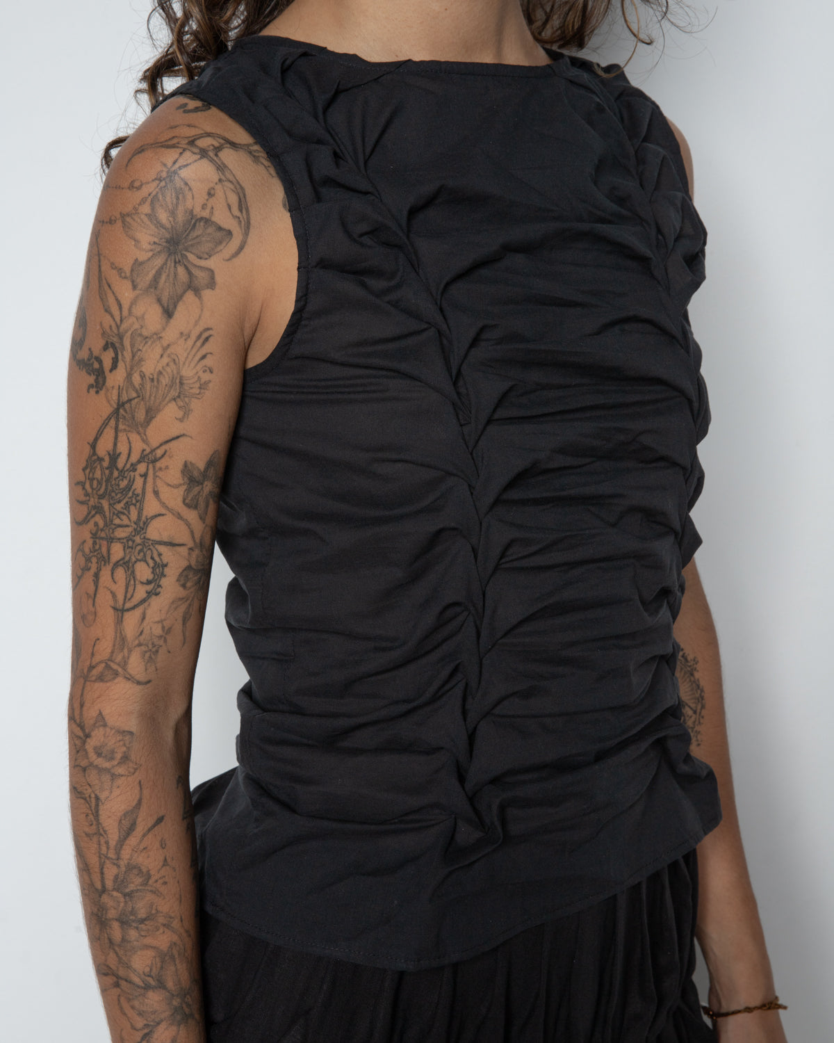 Twin Braid Tank in Black