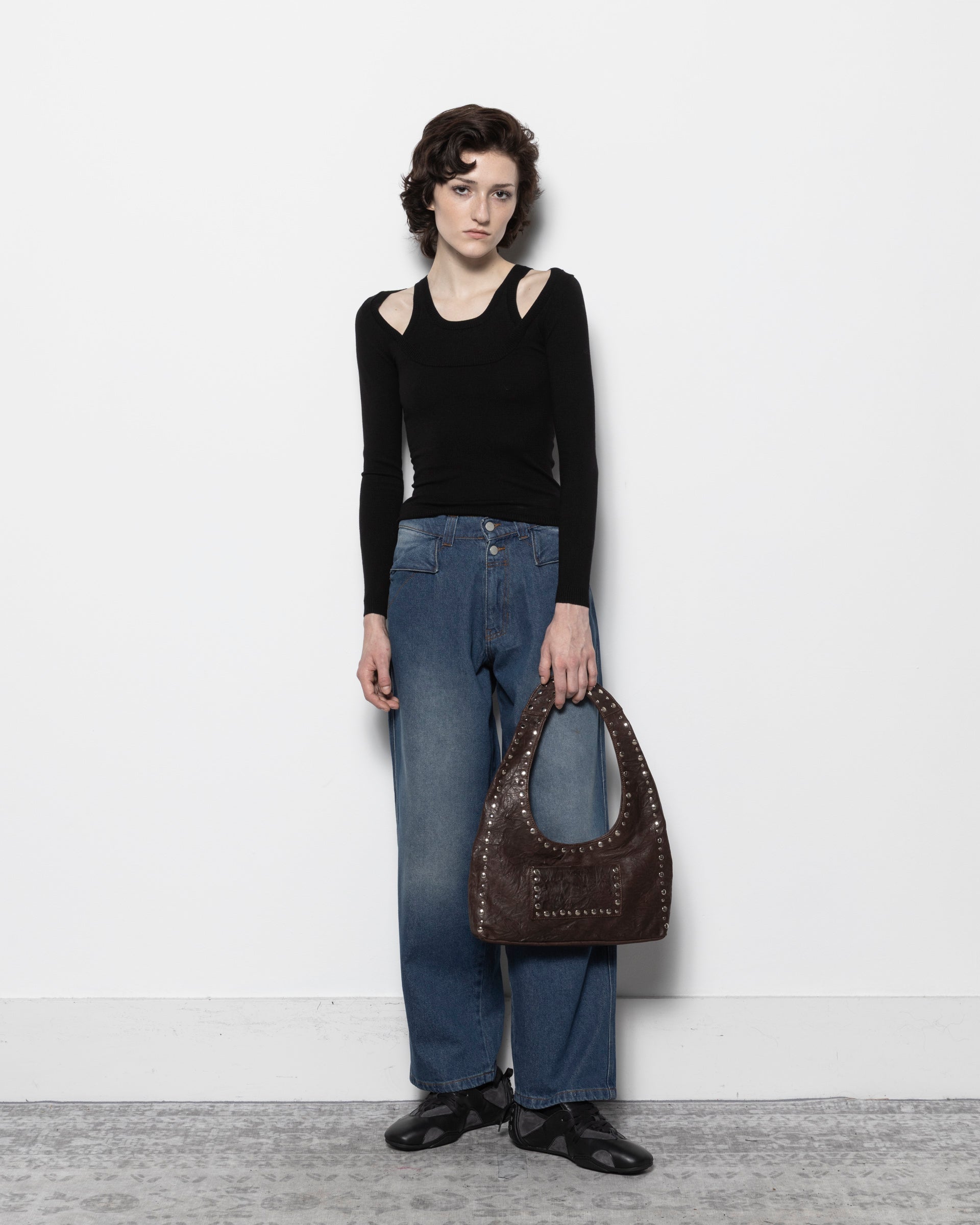 Back Trousers in Dark Blue