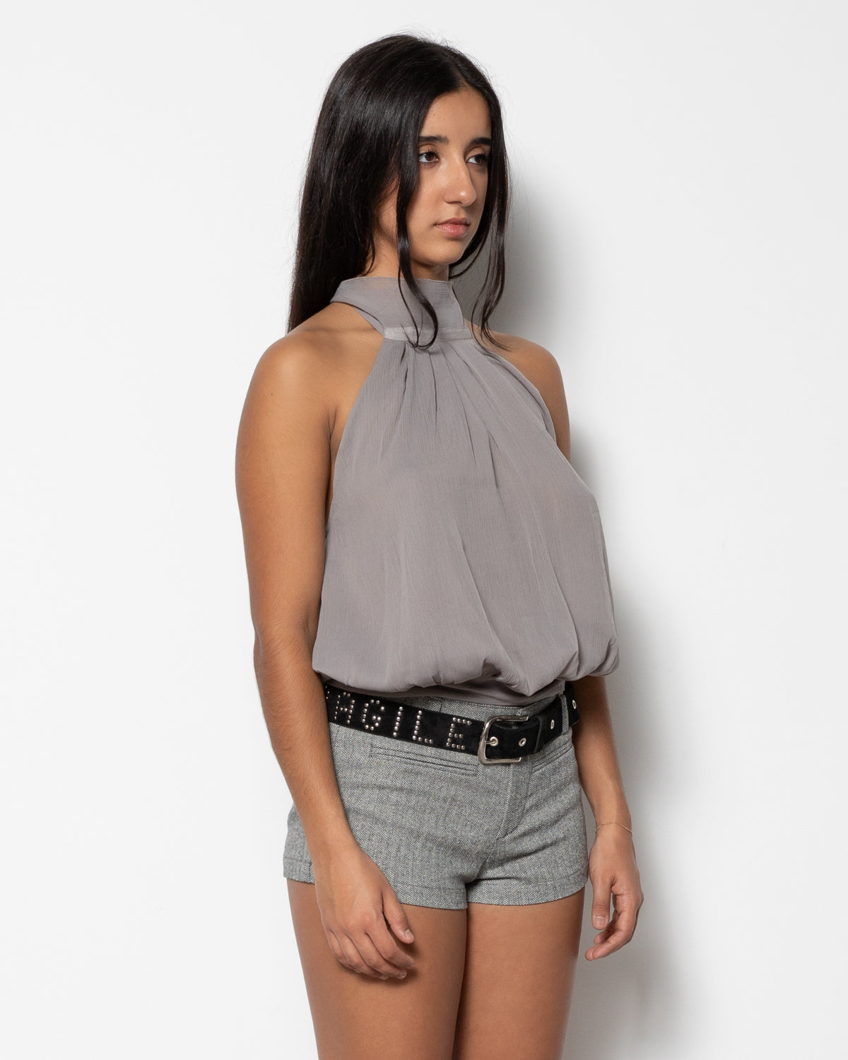 Boa Top in Grey