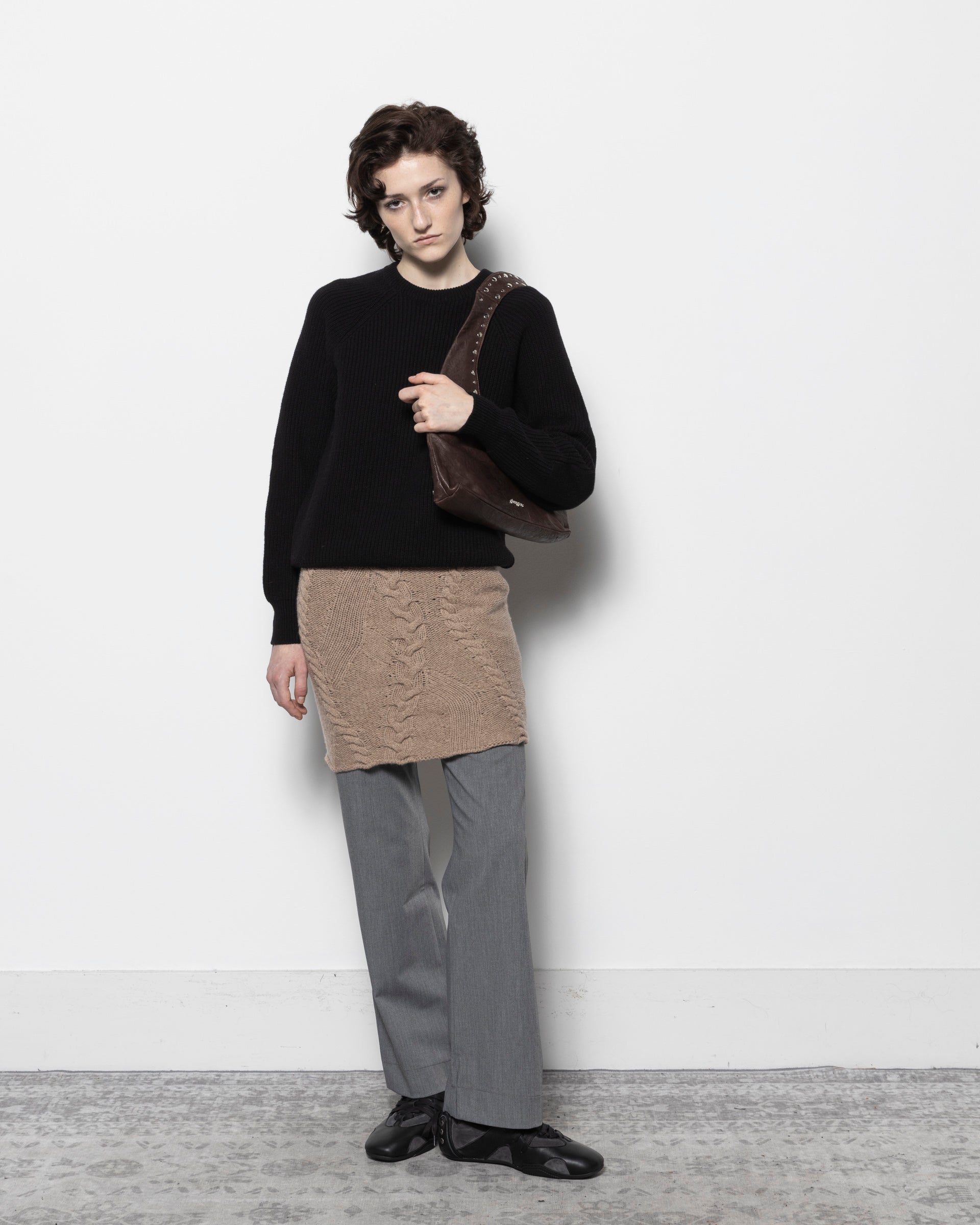 Julita Midi Skirt in Beige