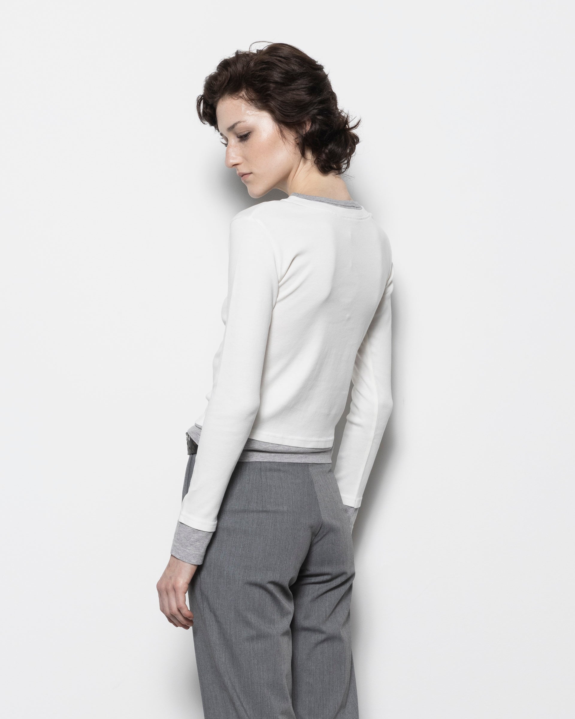 Sam T-Shirt in White and Grey