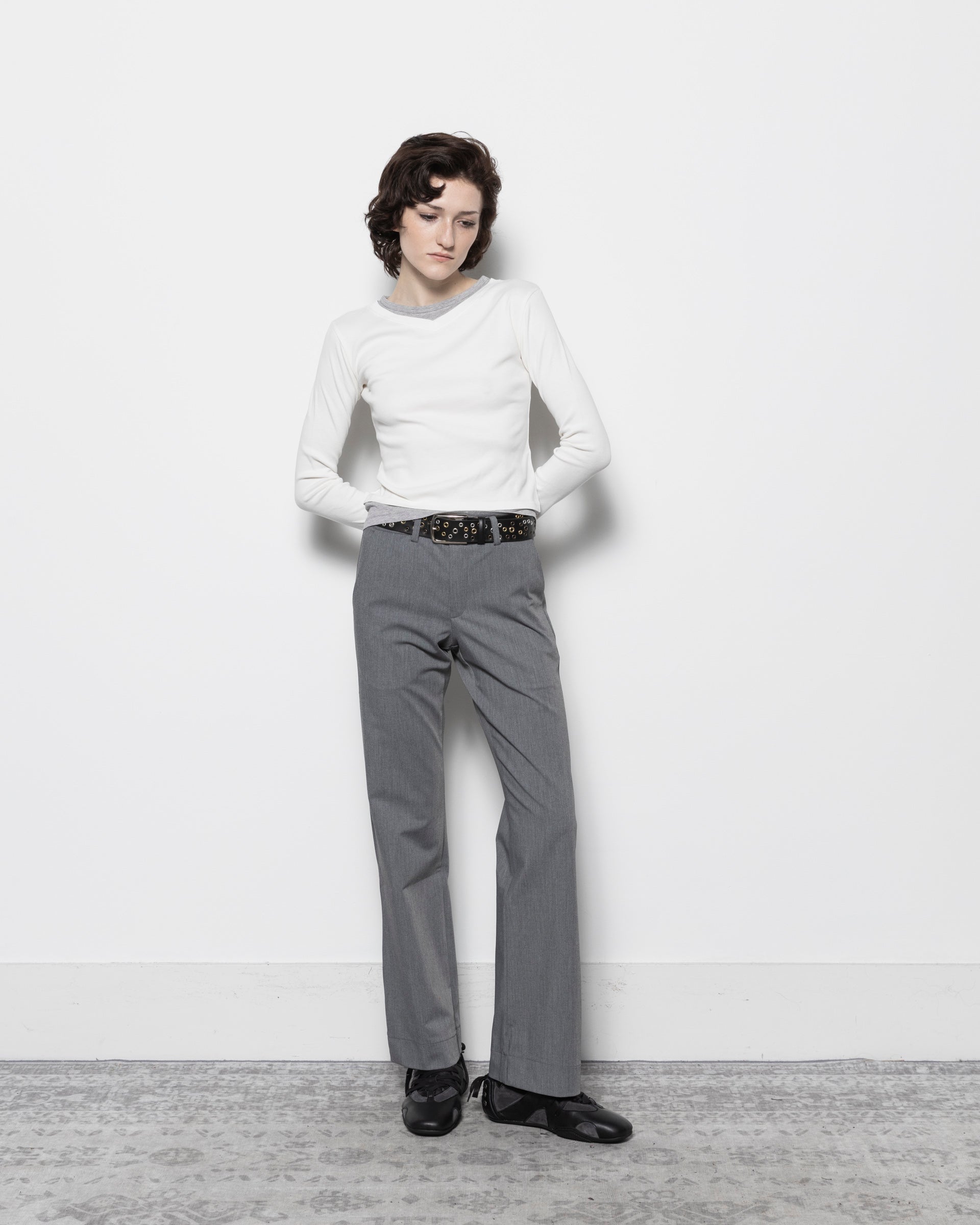 Sam T-Shirt in White and Grey