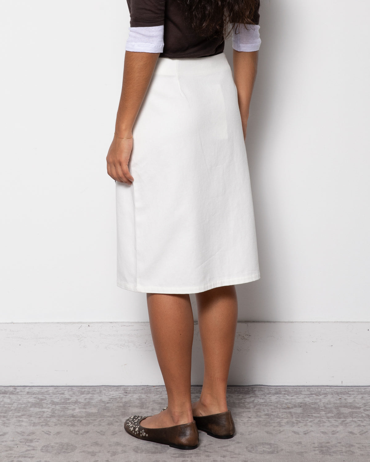 Sol Midi Skirt in White