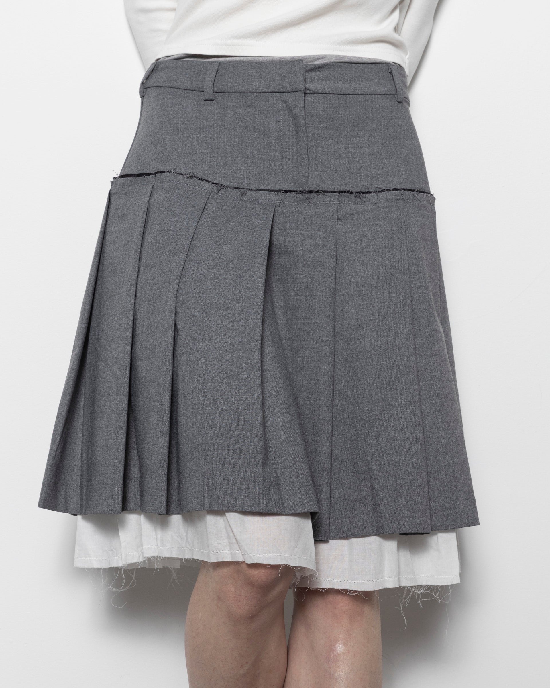 Tailored Midi Skirt in Grey