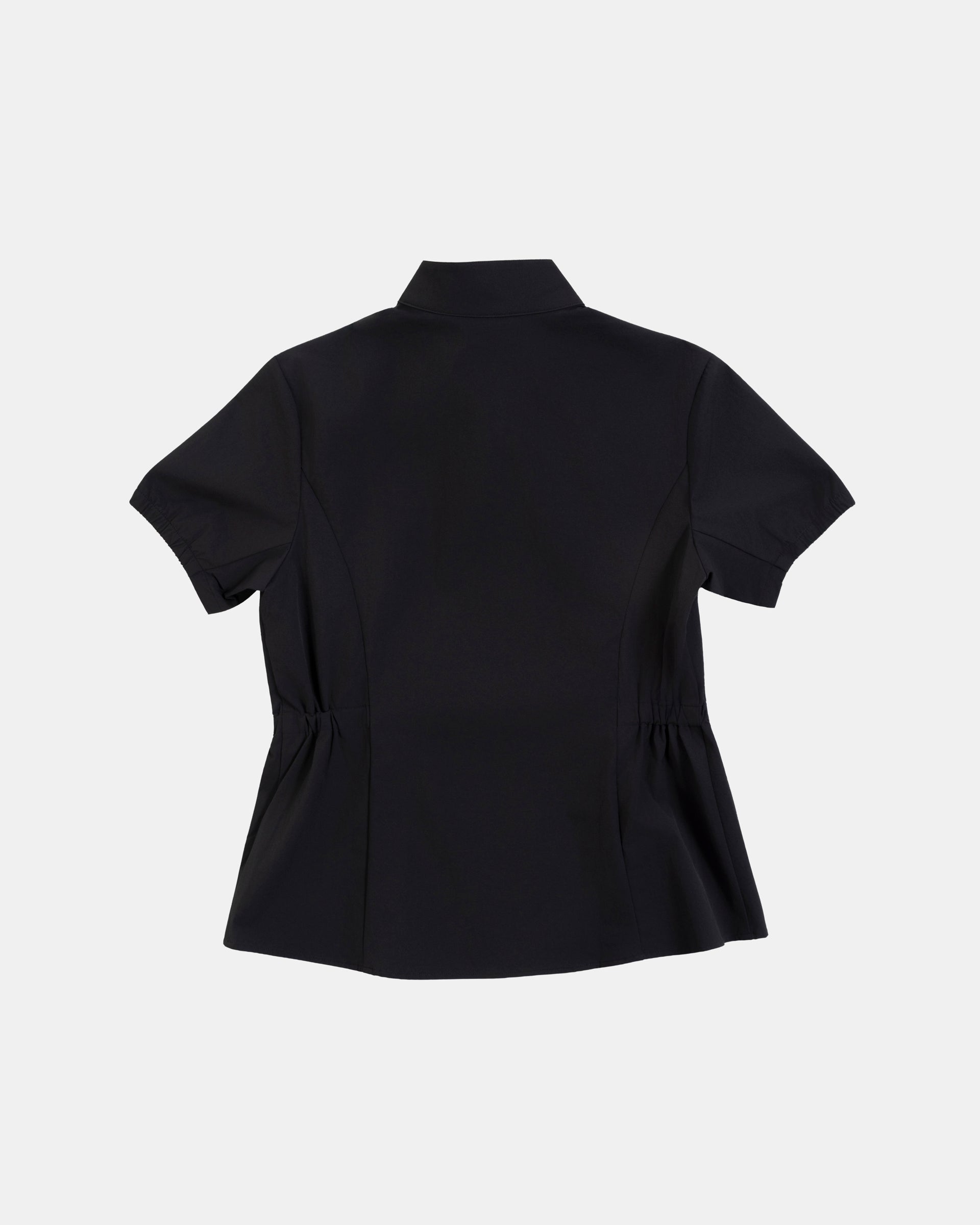 Half-Zip Woven S/S Shirt in Navy