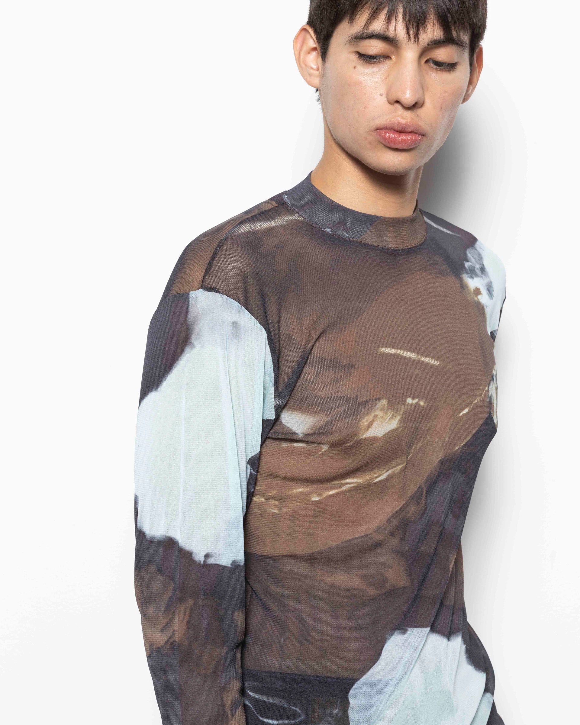 Homme Plissé Issey Miyake Agate Sheer Pullover in Brown | Roden Gray