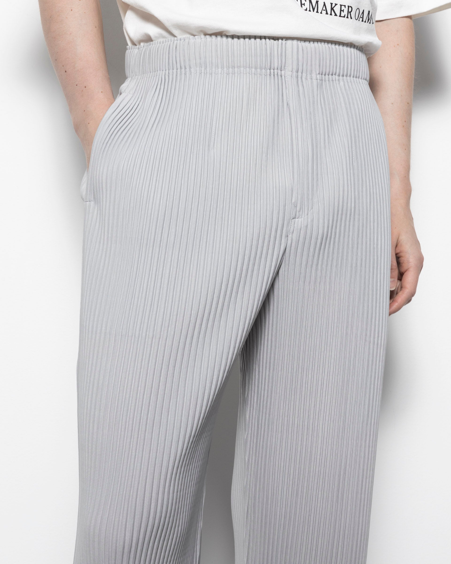 Color Pleats 1 Pant in Grey