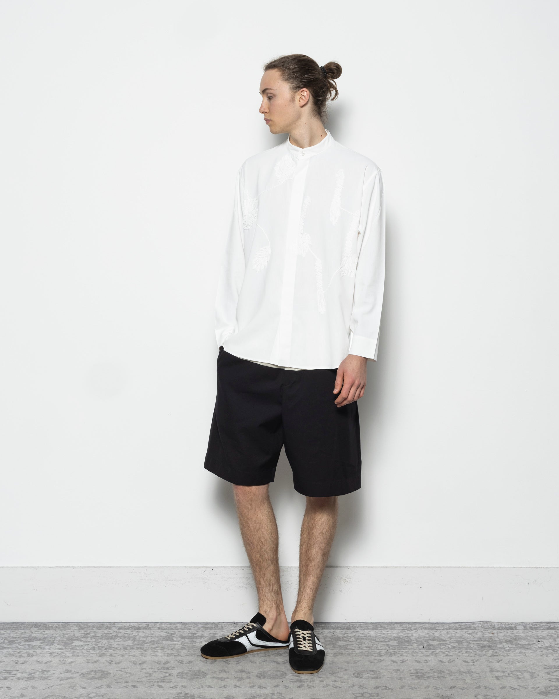 Embroidery Press Shirt in White