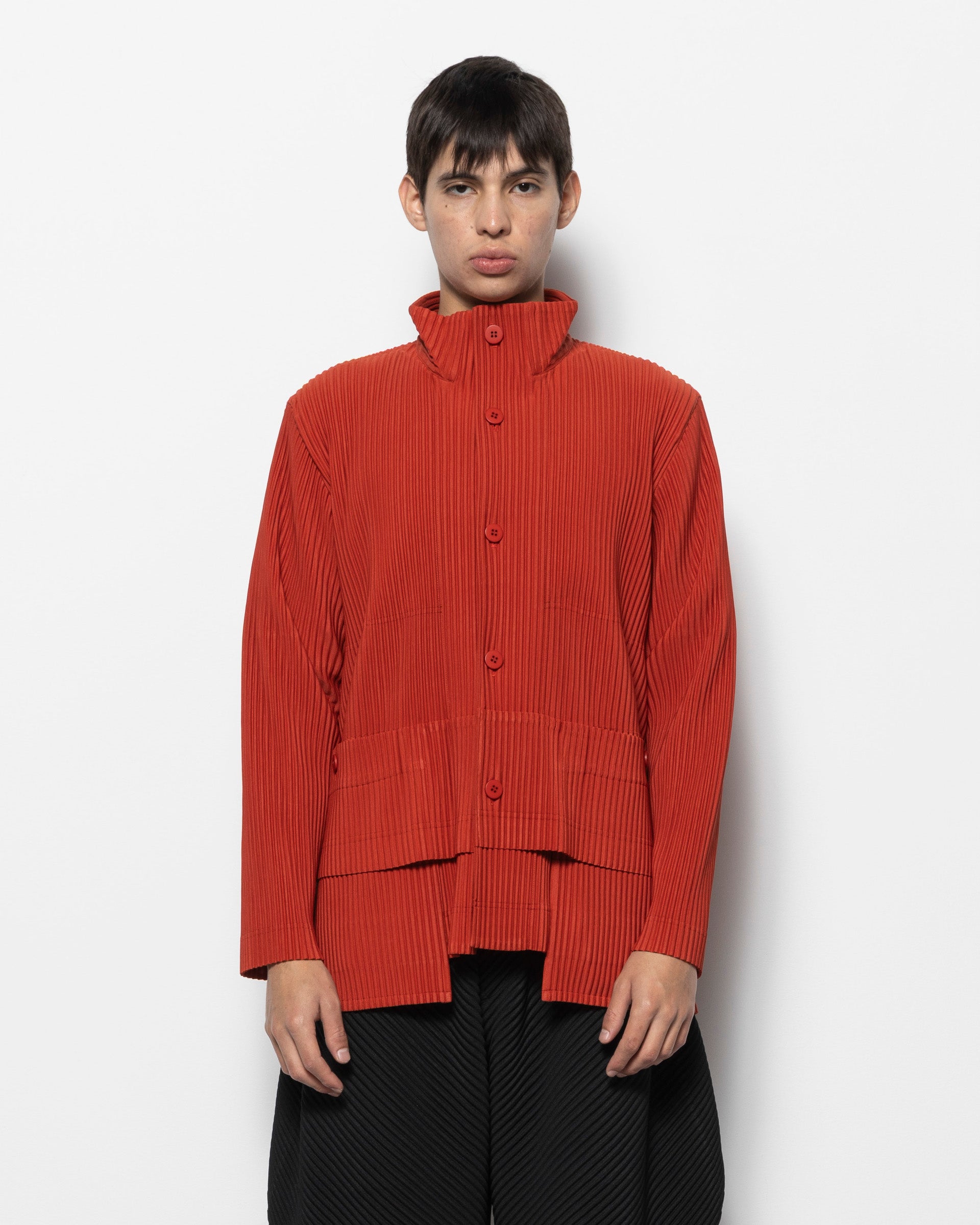 Multi-Pocket Jacket in Jasper Red