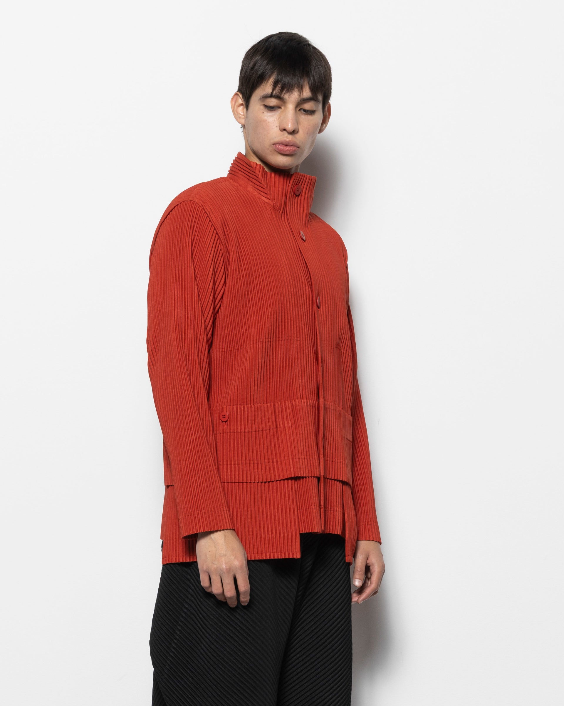 Multi-Pocket Jacket in Jasper Red