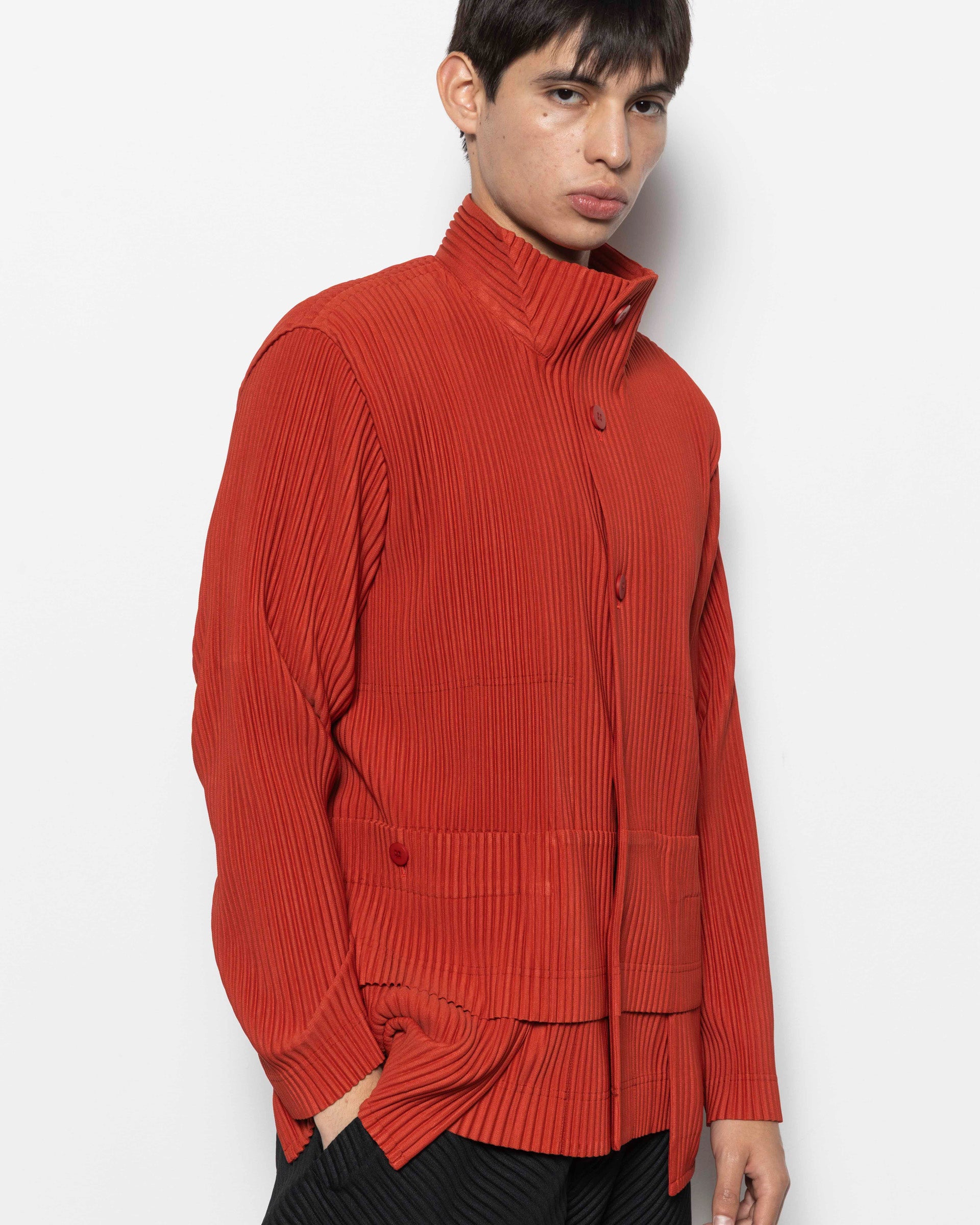 Multi-Pocket Jacket in Jasper Red