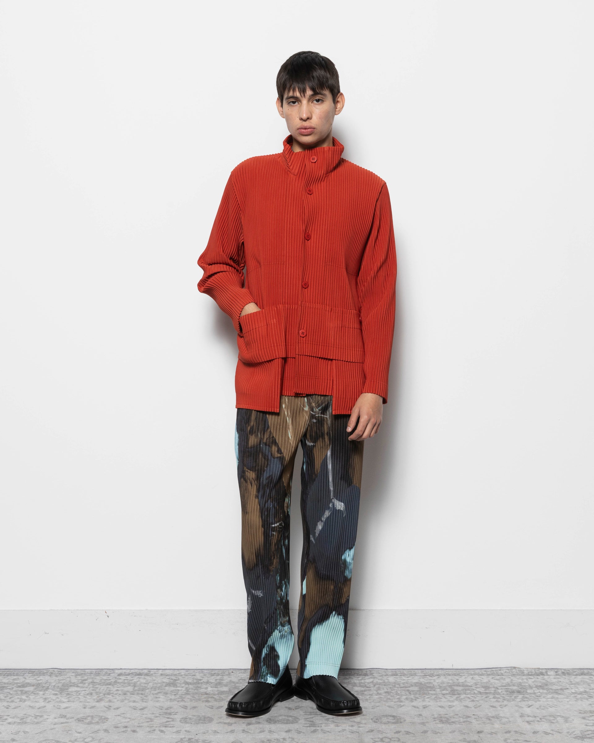Multi-Pocket Jacket in Jasper Red
