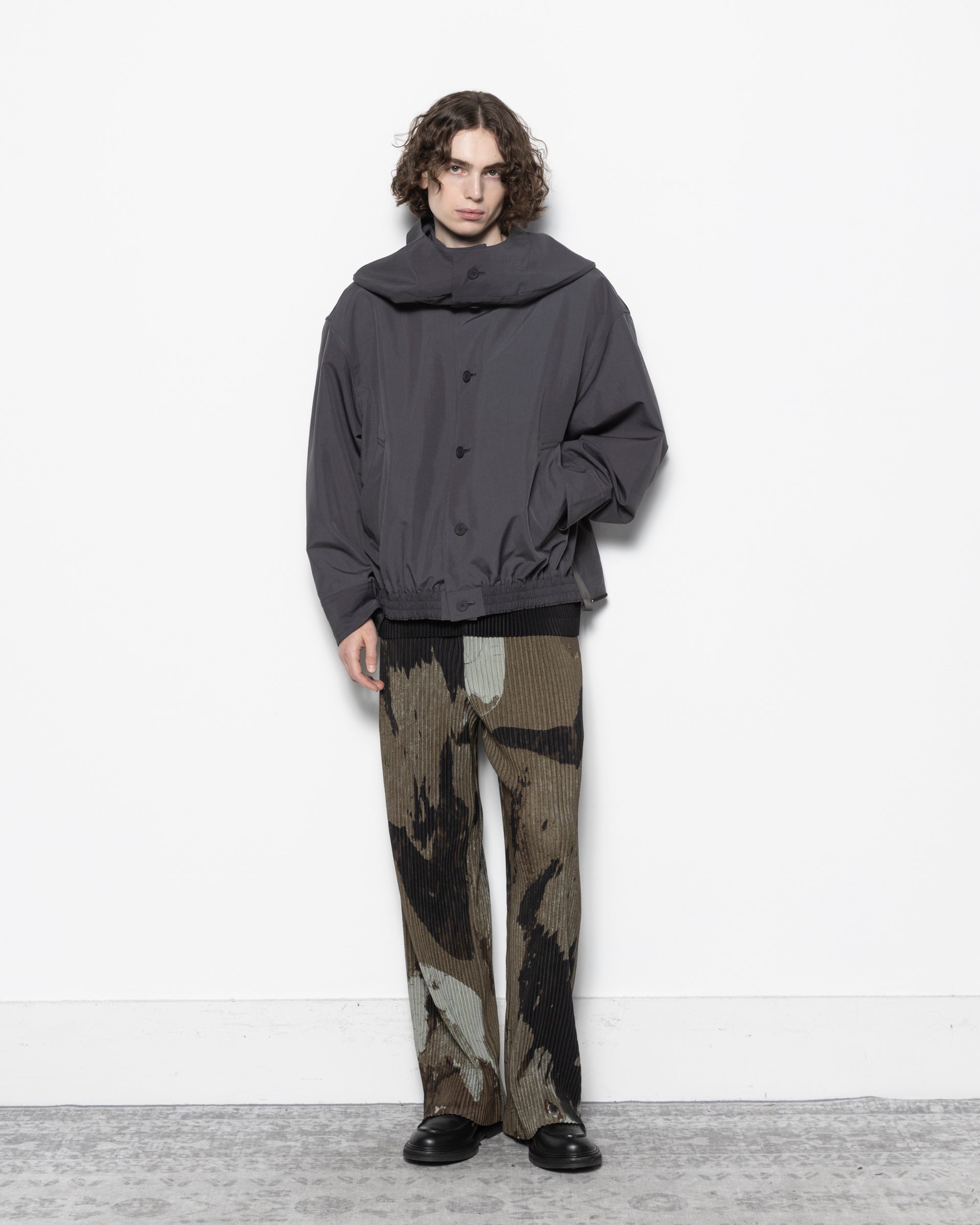 Packable Carried Jacket in Charcoal