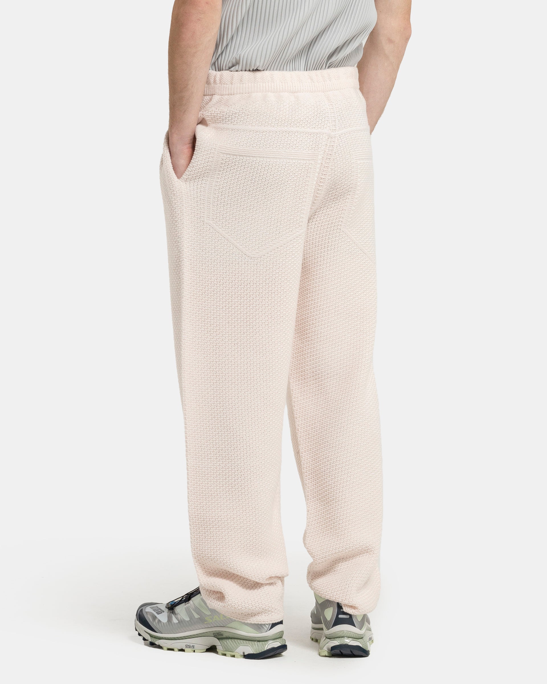 Rustic Knit Pants in Light Pink