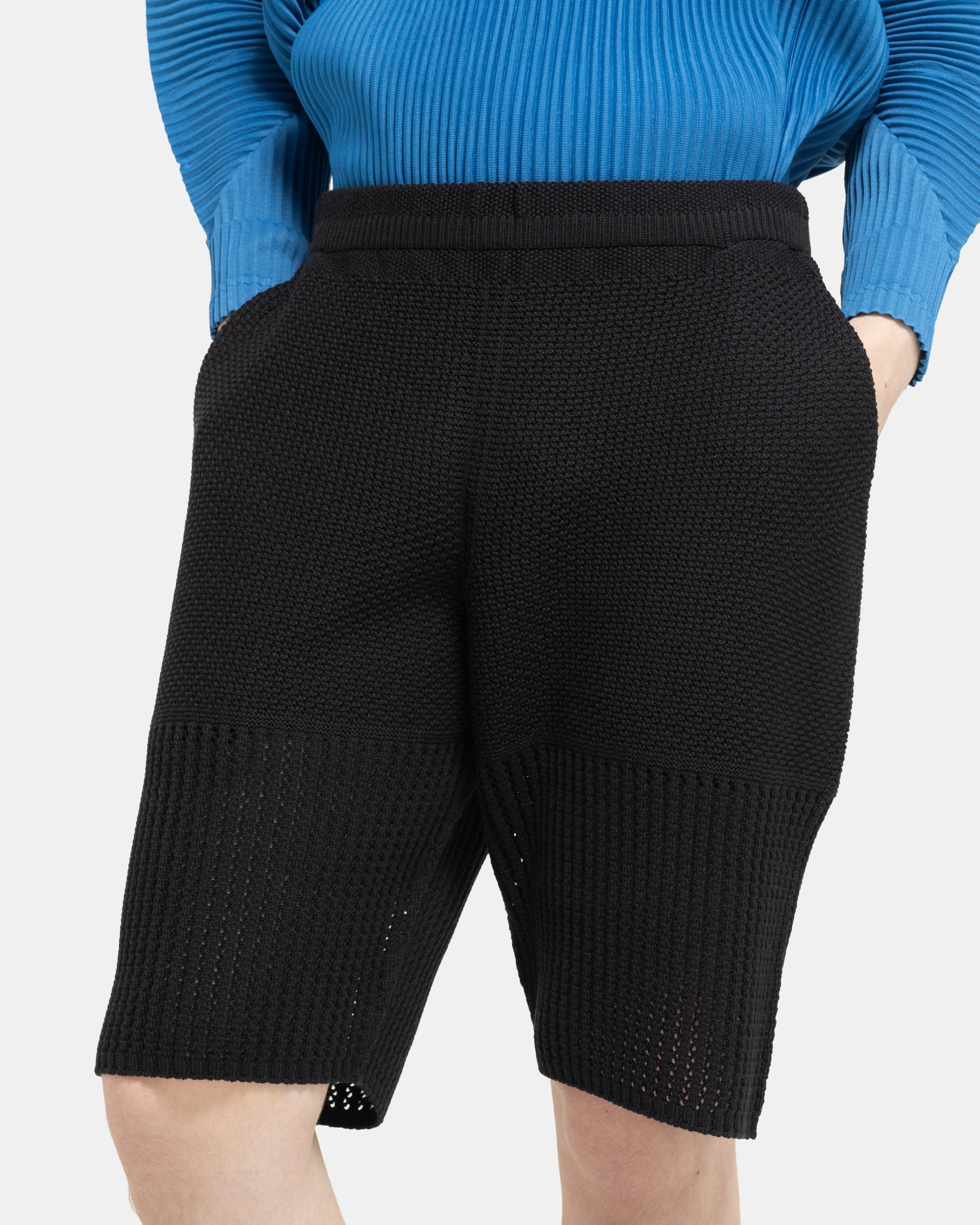 Rustic Knit Short in Black