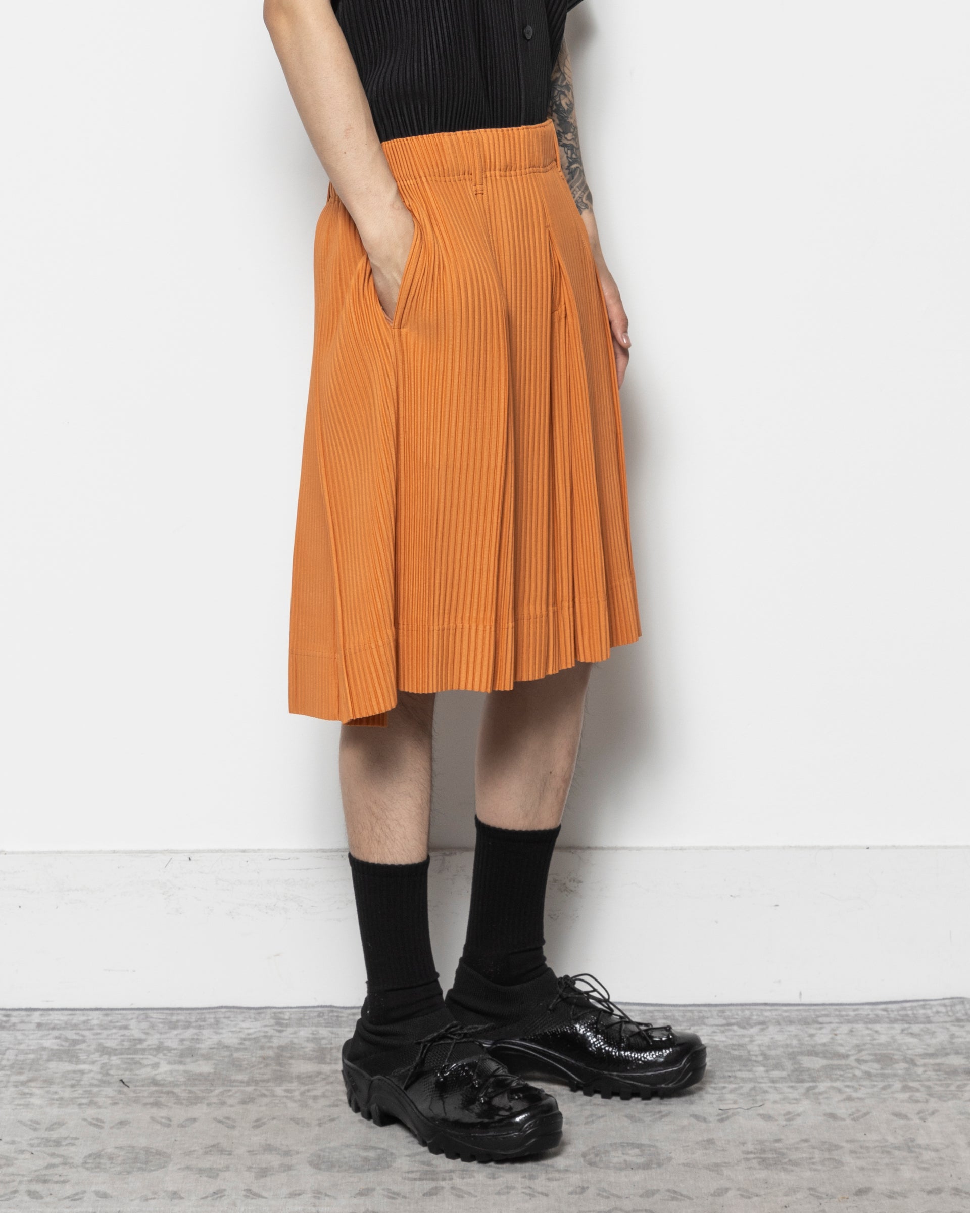 Tailored Pleats 2 in Manarola Brick Brown