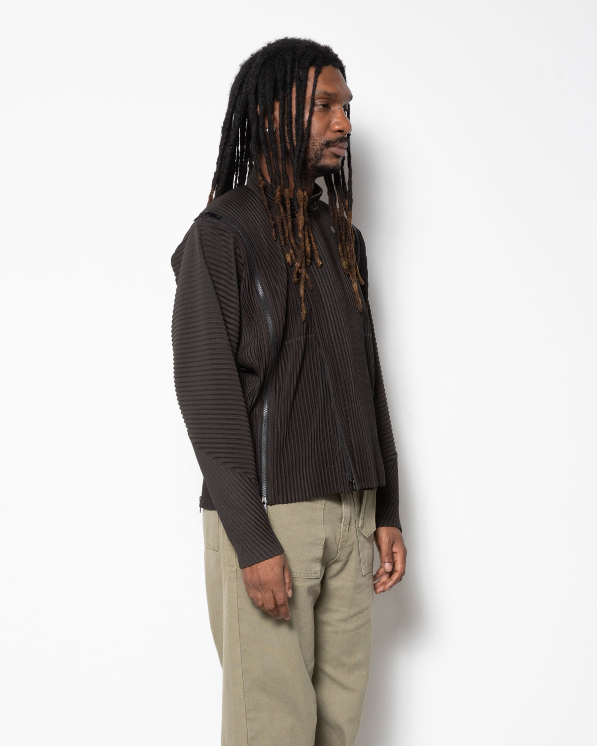 Multi-Fastened Jacket in Scorch Brown