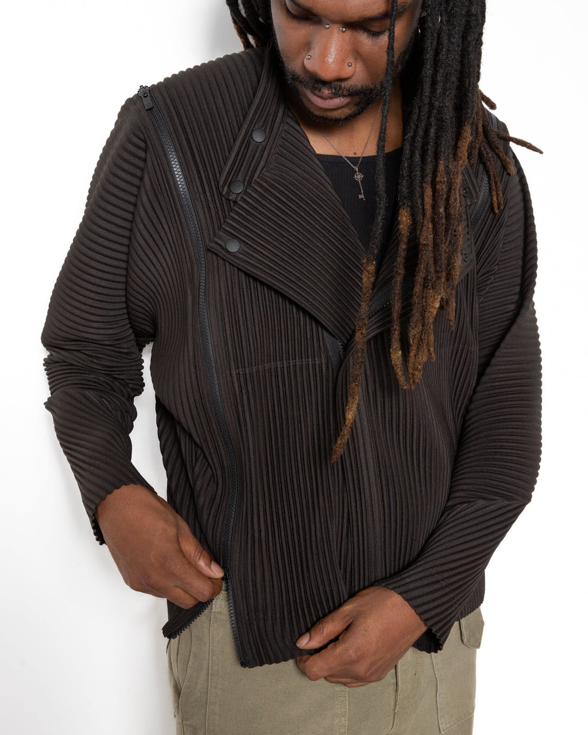 Multi-Fastened Jacket in Scorch Brown