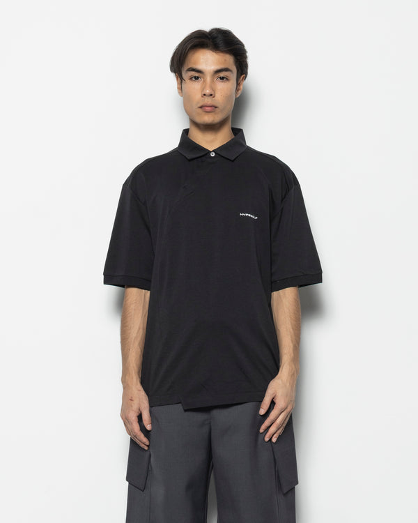 PAF Diagonal Polo T-shirt in Black