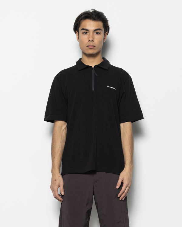 PAF Half-zip Polo T-shirt in Black