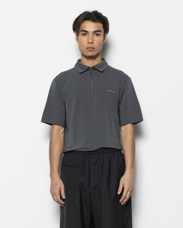 PAF Half-zip Polo T-shirt in Charcoal