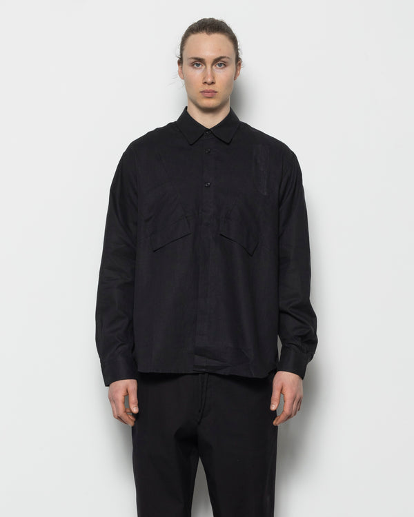 Pieck Shirt in Shungite Black