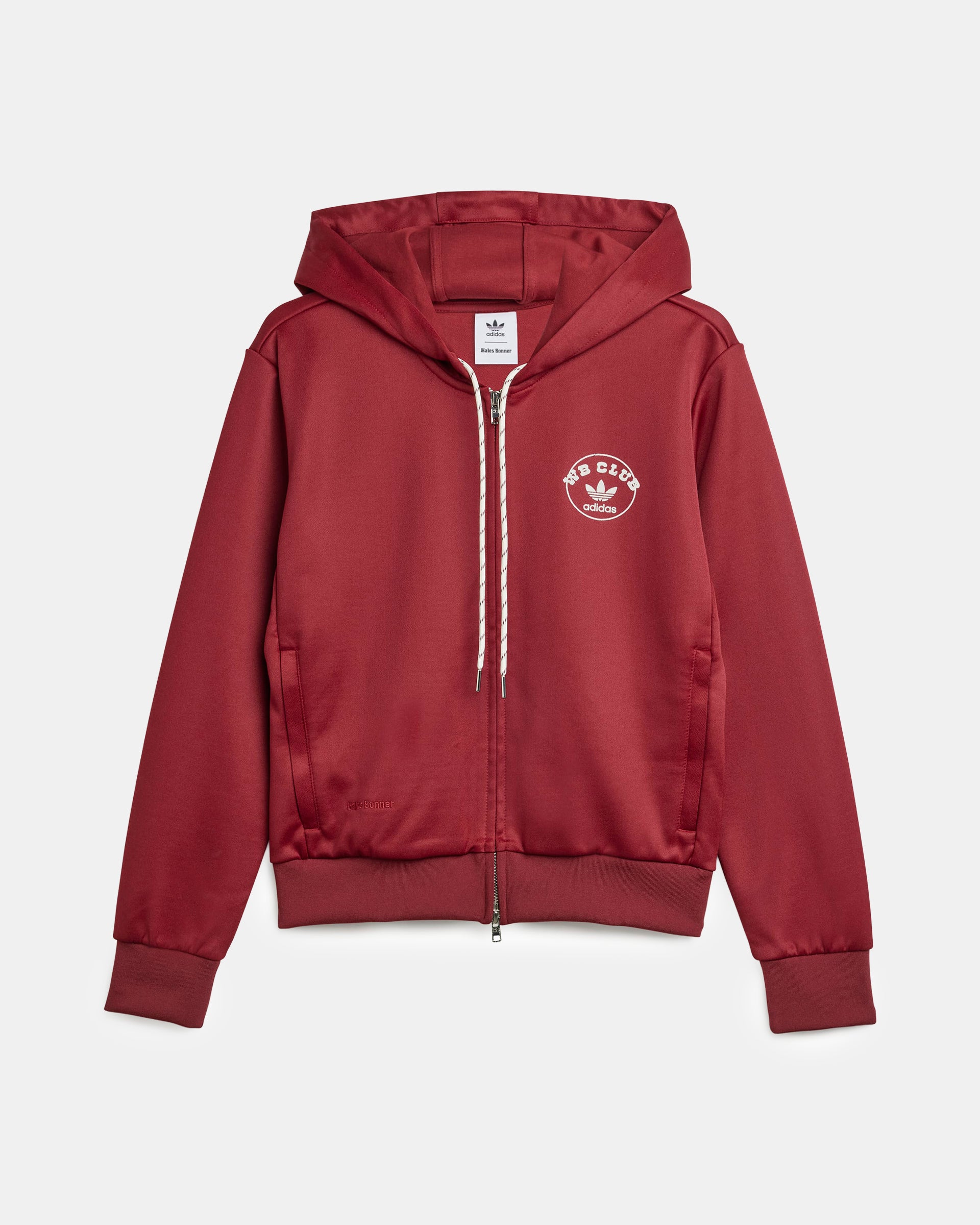 Wales Bonner x Adidas Track Hoodie in Collegiate Burgundy