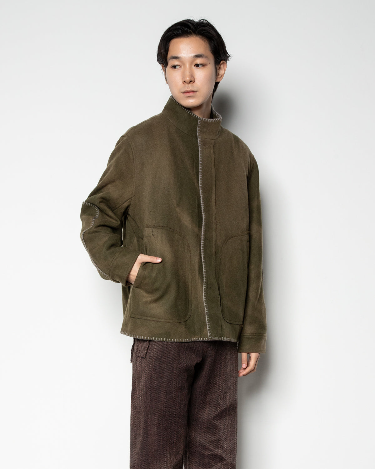 Sun-Bleached Blanket Jacket In Green