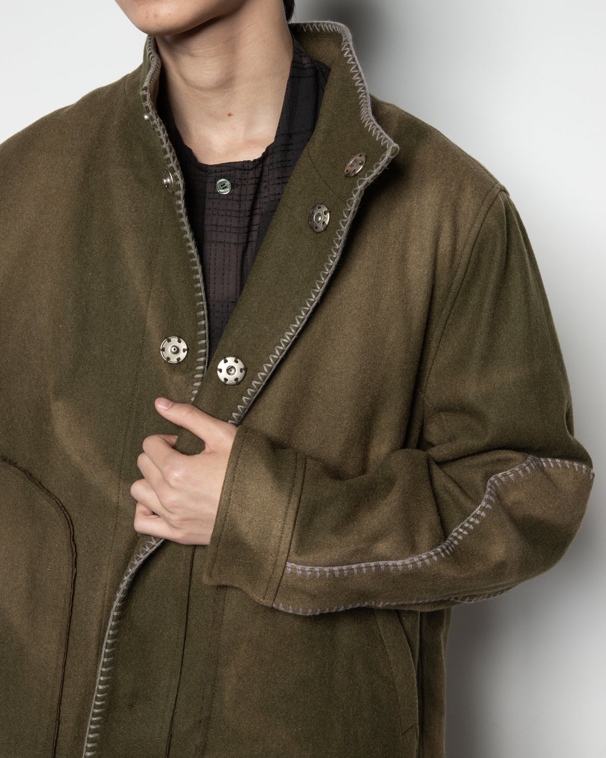 Sun-Bleached Blanket Jacket In Green
