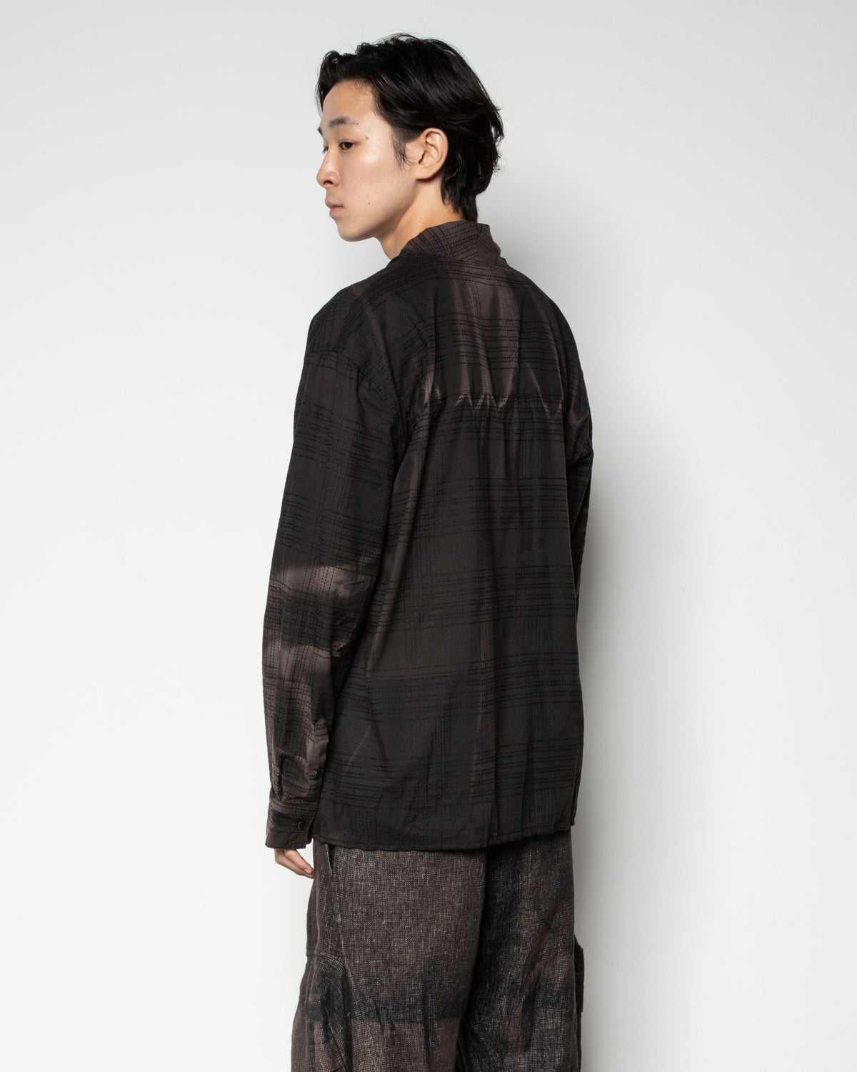 Sun-Bleached Drape Shirt In Black