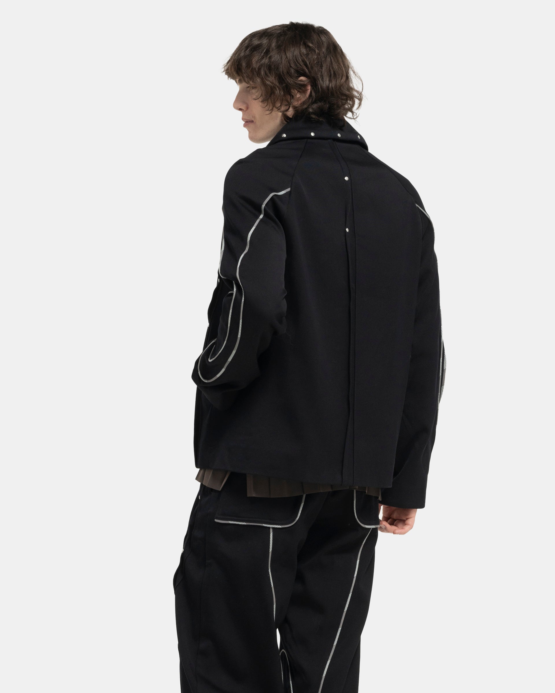 Chalice Jacket w/ Bag in Raven Black