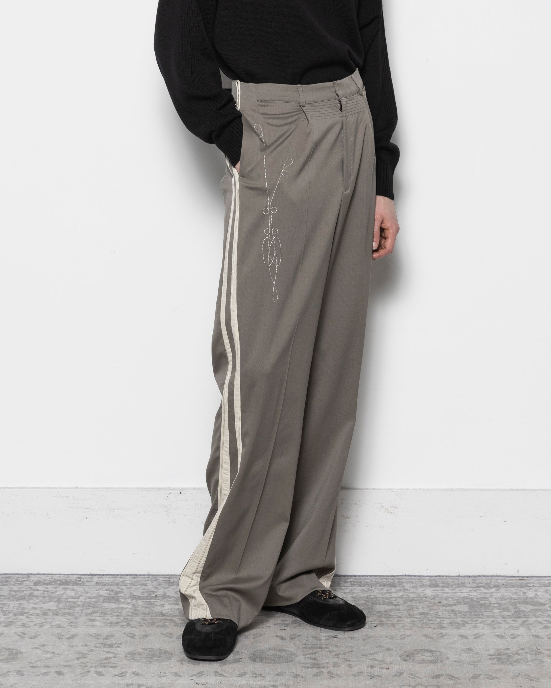 Kiko Kostadinov Kormos Military Trousers in Slate Grey | RODEN GRAY