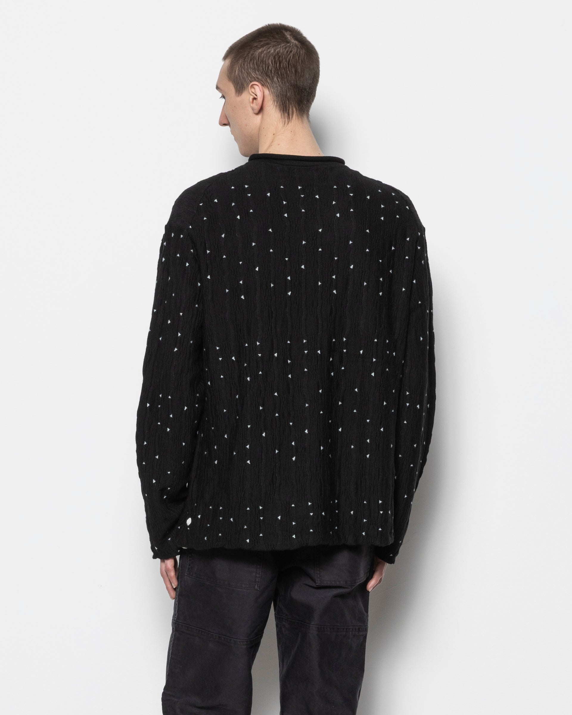 Kiko Kostadinov Raday Knitted Jacket in Night Sky | RODEN GRAY