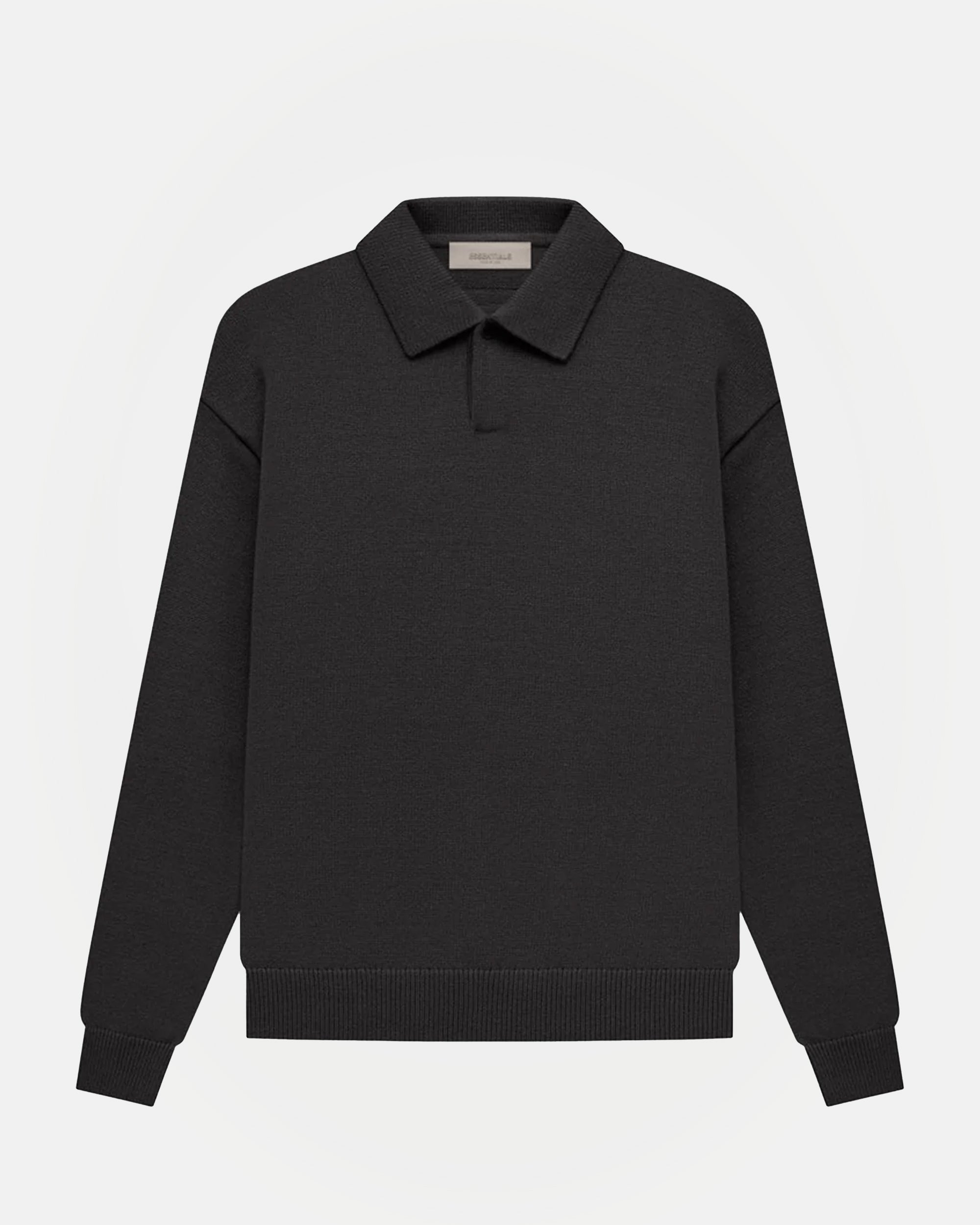 ESSENTIALS good fear of god Long Sleeve Polo Shirt Black Medium