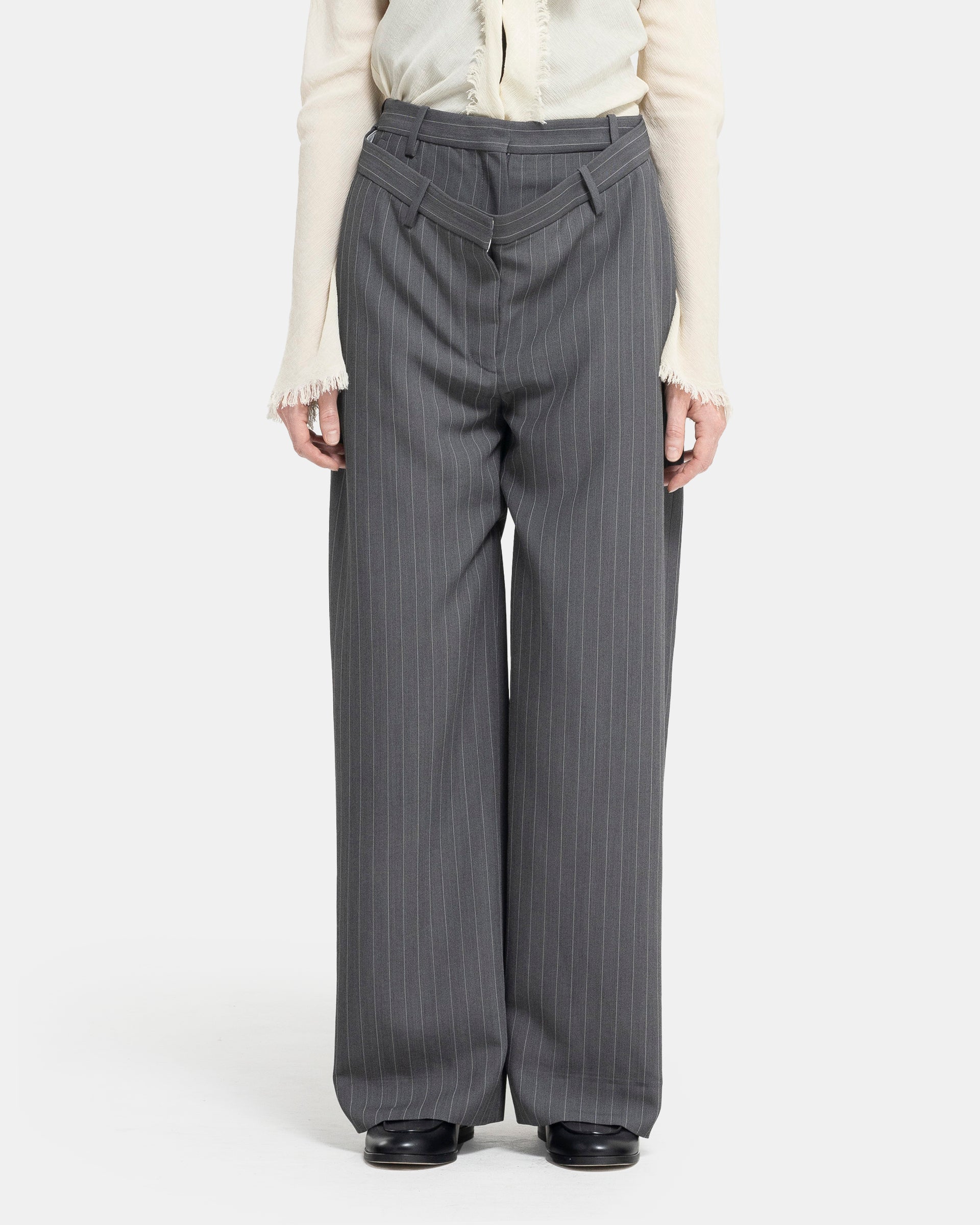 Layered Trouser in Grey Melange