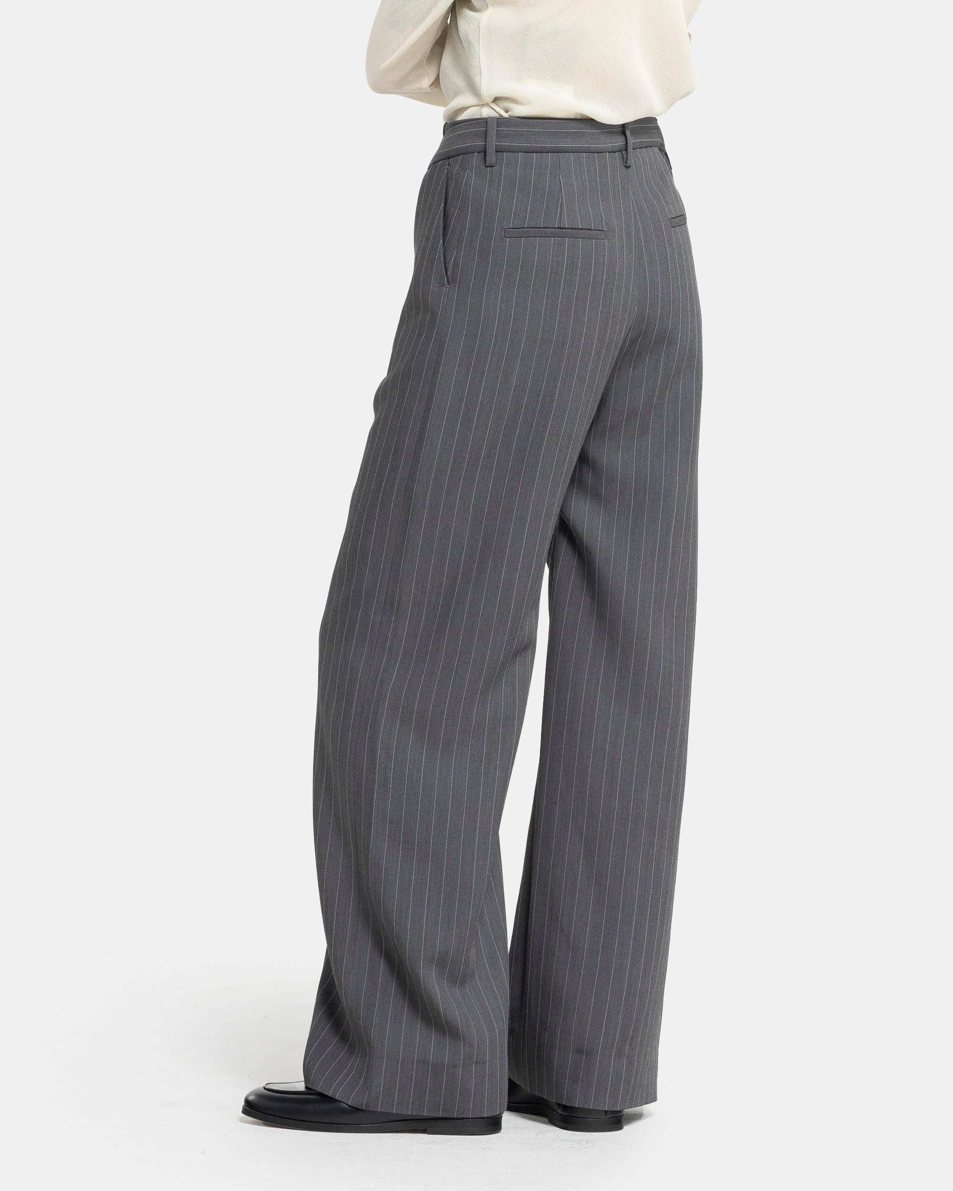 Layered Trouser in Grey Melange