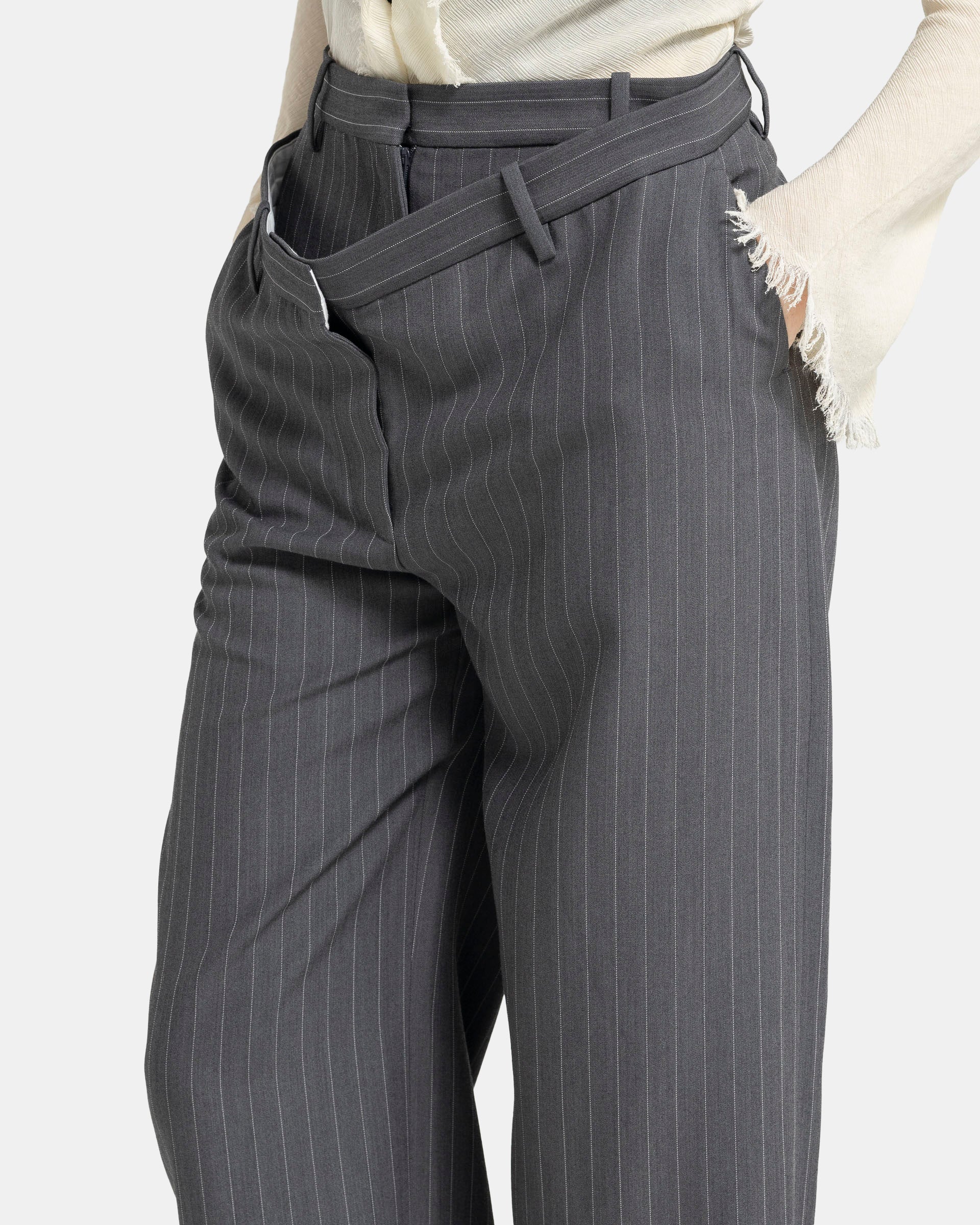 Layered Trouser in Grey Melange