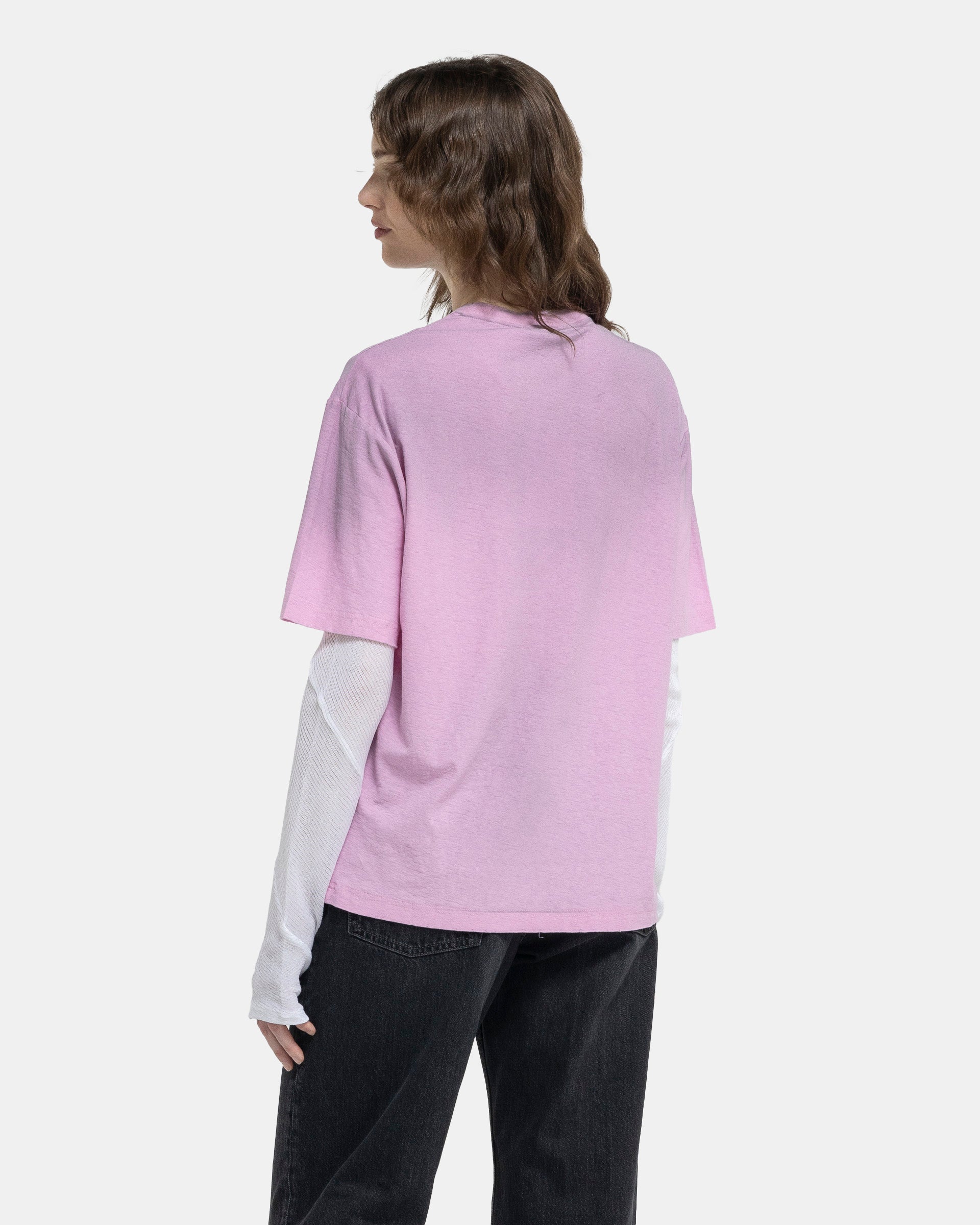 Logo T-Shirt in Cotton Candy Pink