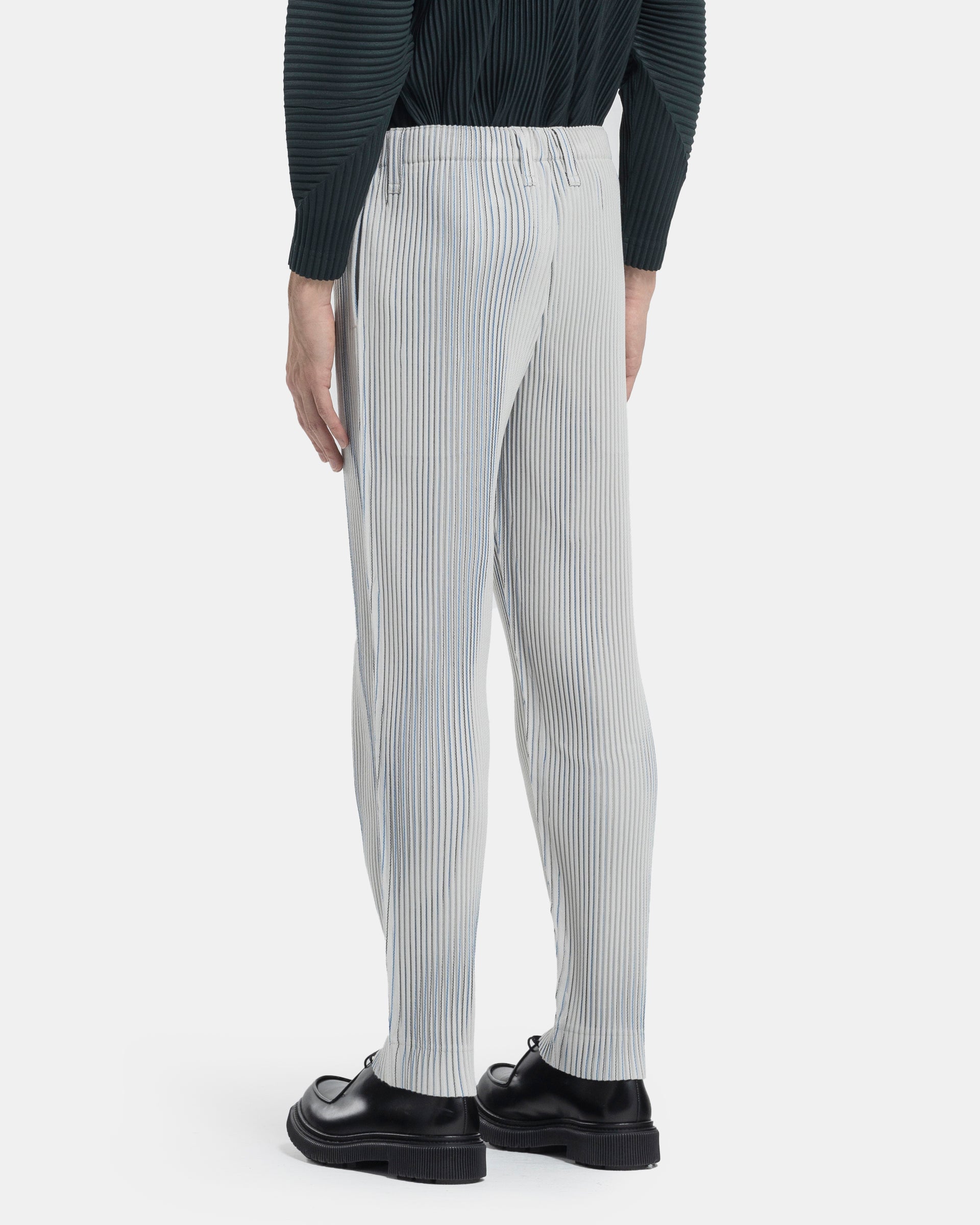 Tweed Pleated Pants in Ivory