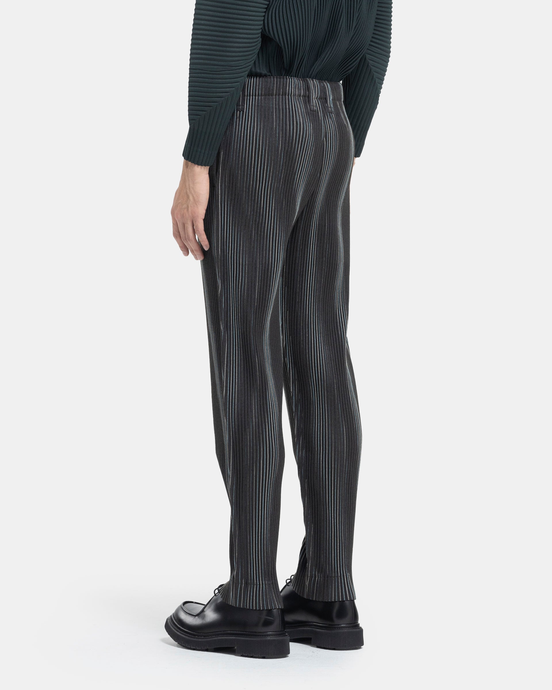 Tweed Pleated Pants in Brown