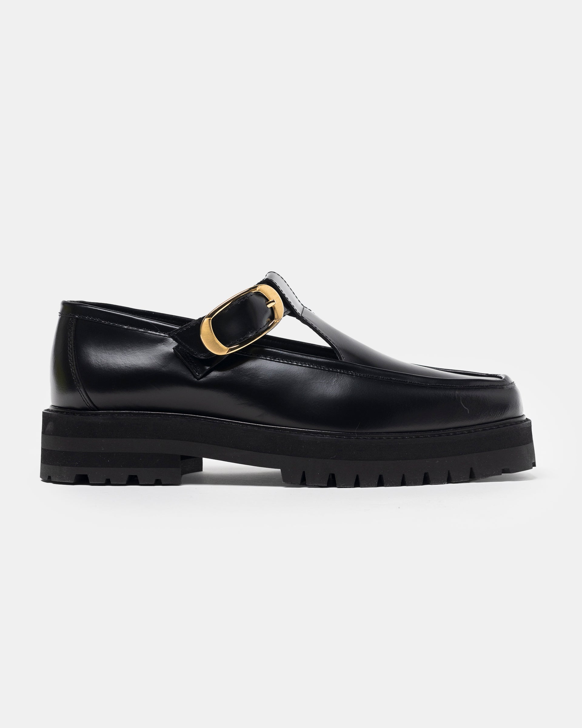 T-Bar Loafers in Black