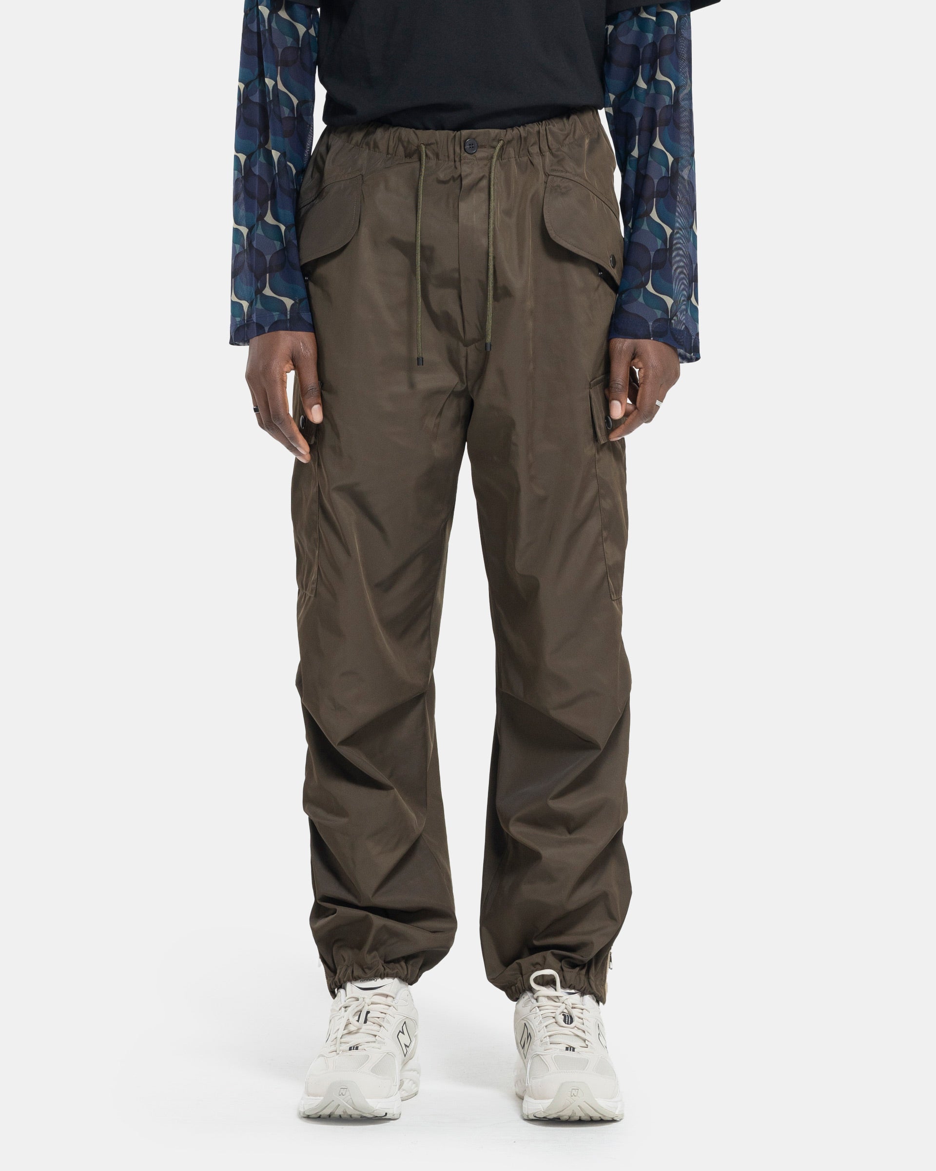Fae low waist cord cargo pants in sepia brown