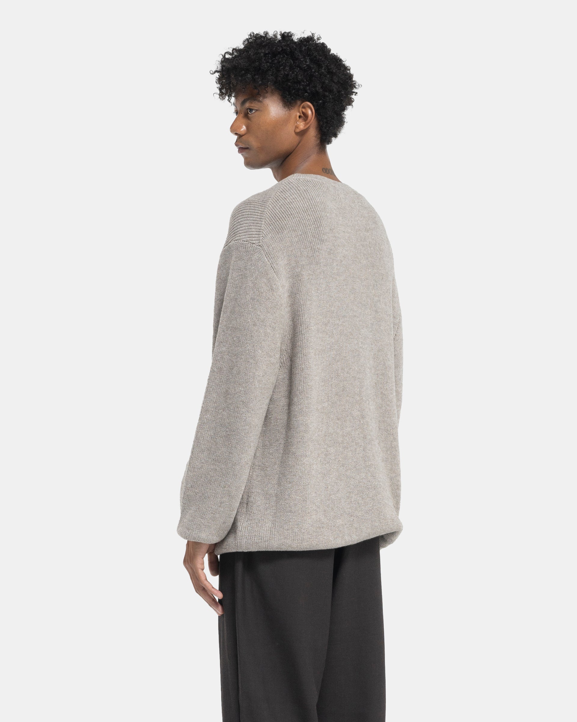 Yak Mix Cotton Sweater in Taupe