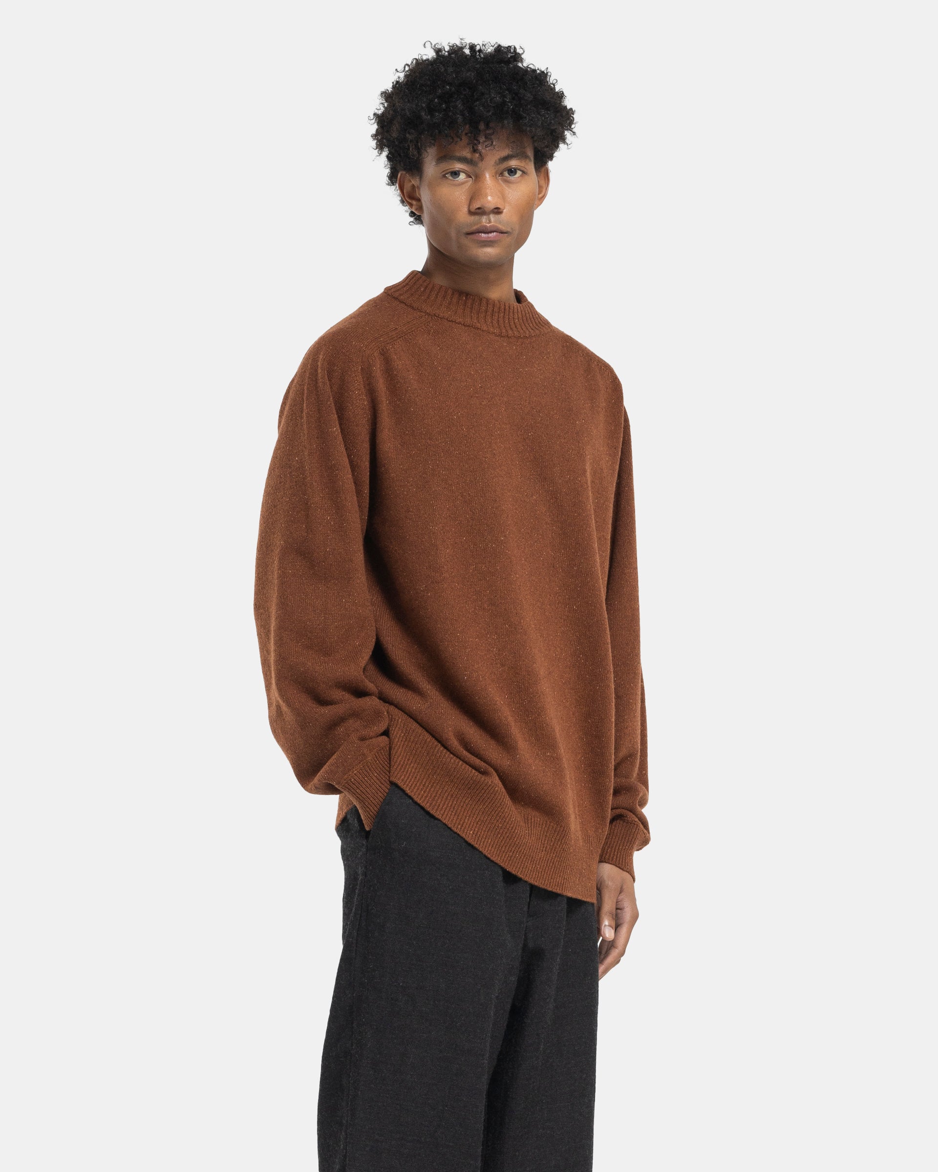 Brown crew hotsell neck sweater