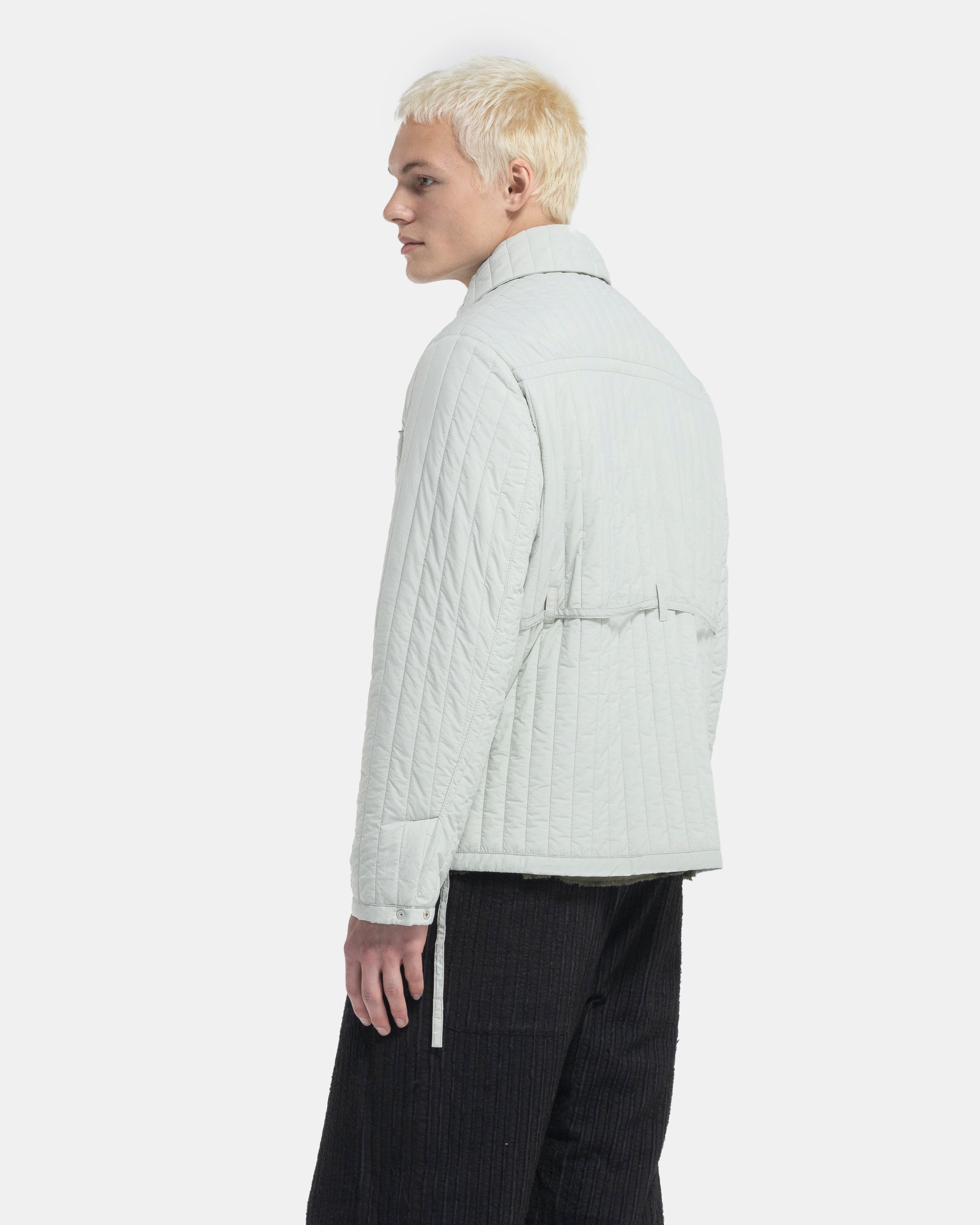 Quilted Worker Jacket in Chalk