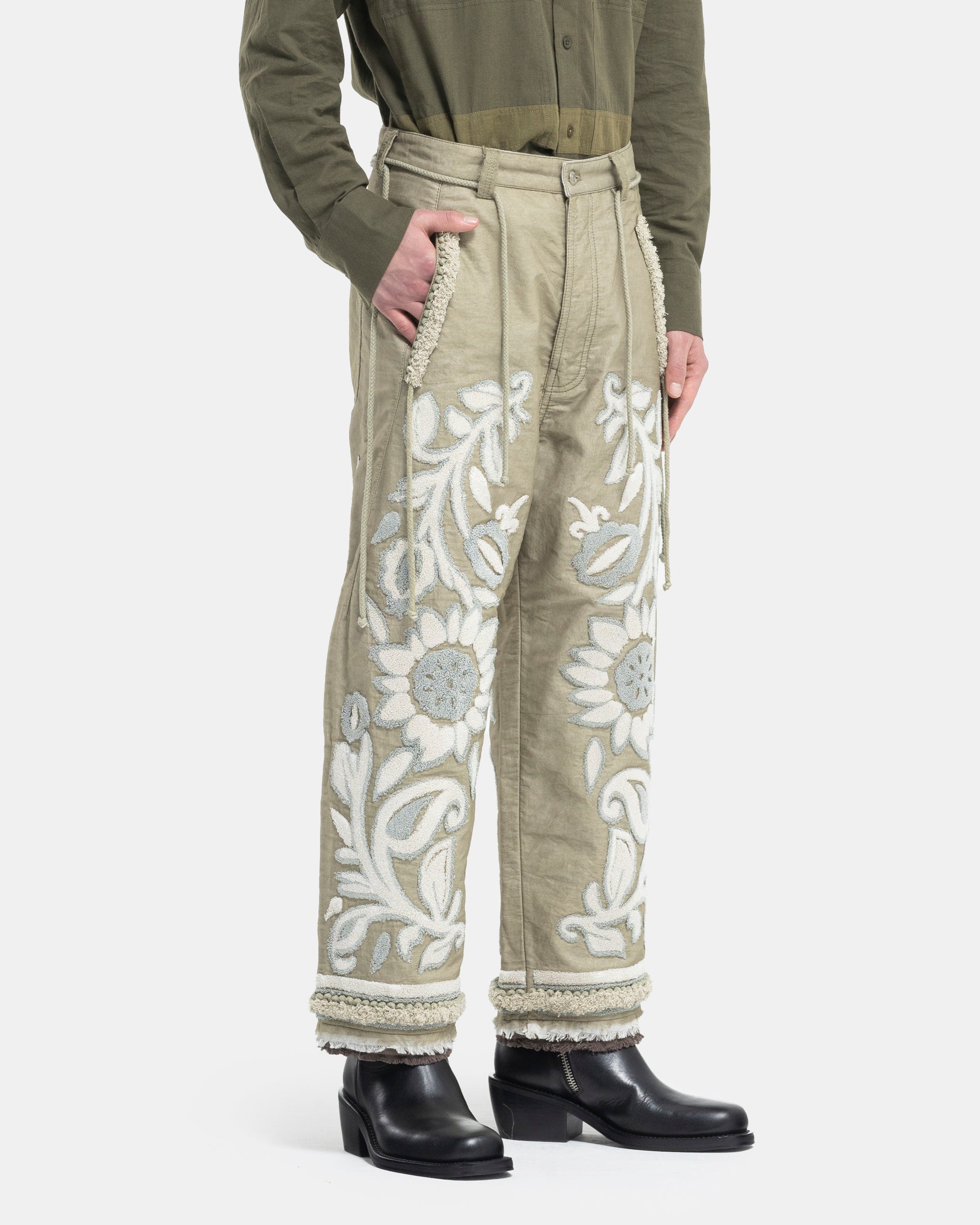 Tapestry Trousers in Beige